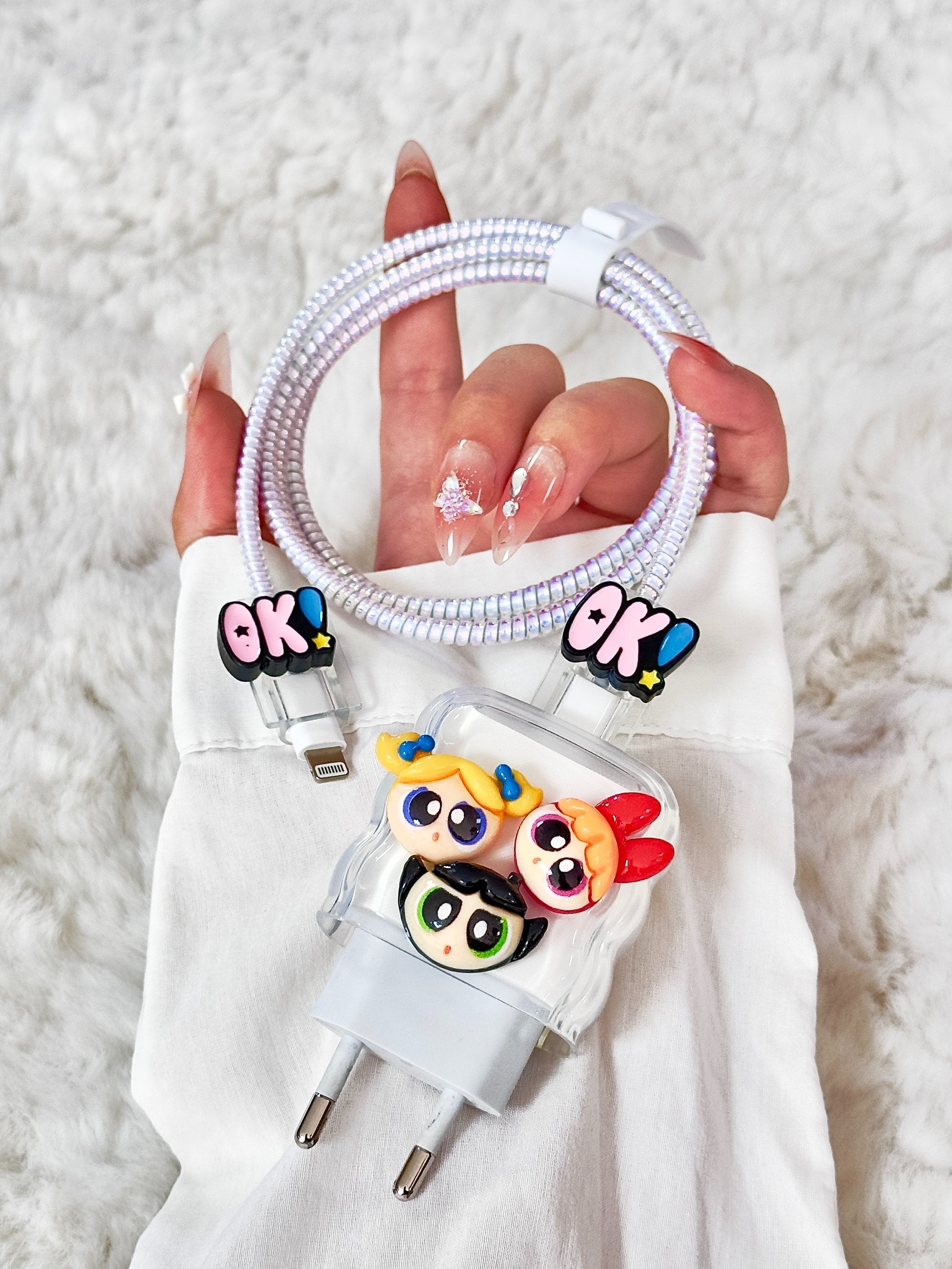 iPhone 18W/20W Uyumlu Şarj Kılıfı Power Puff Girl