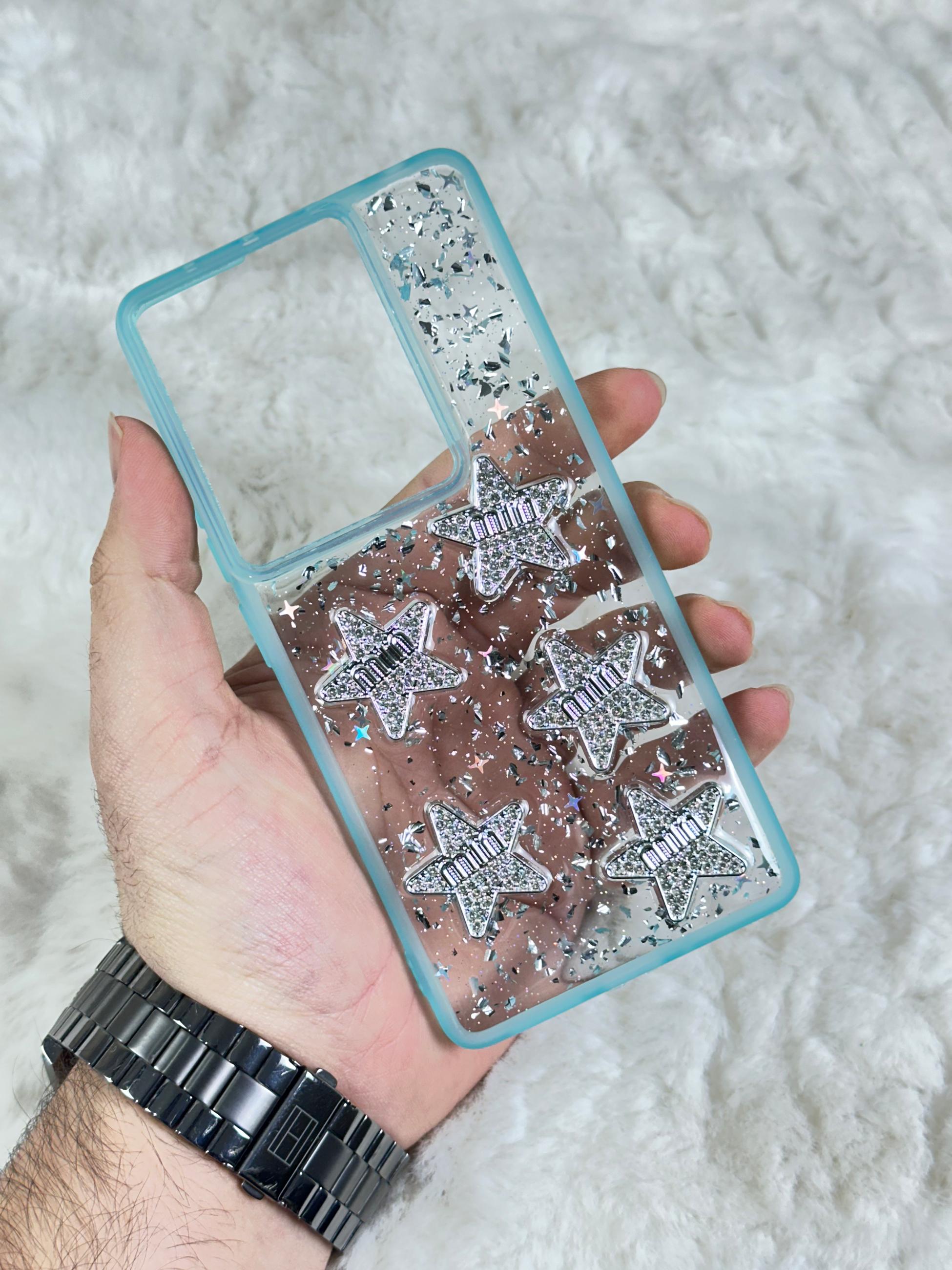 Xiaomi Redmi Note 13 Pro 4G Şeffaf Parlak Taşlı Glitter Kılıf