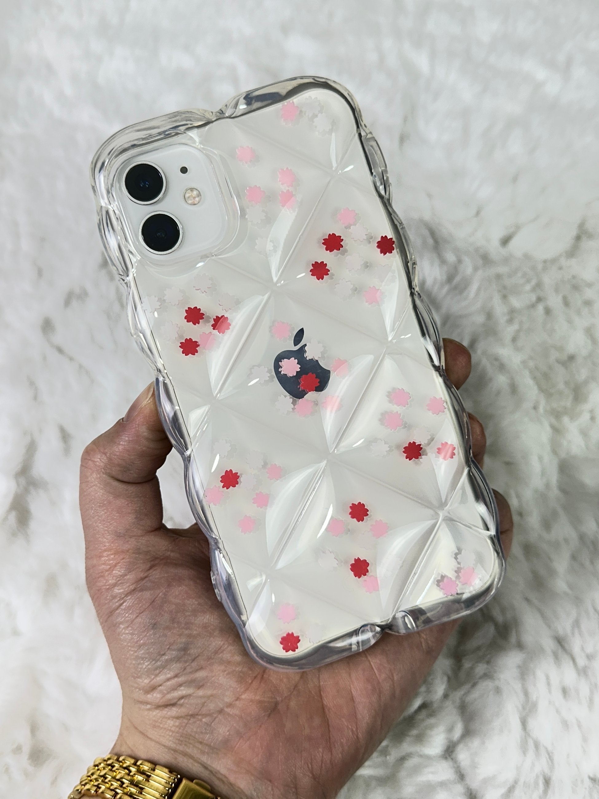 iPhone 11 Darbe Emici Özellikli Çiçekli Kalpli Figürlü Angel Kılıf