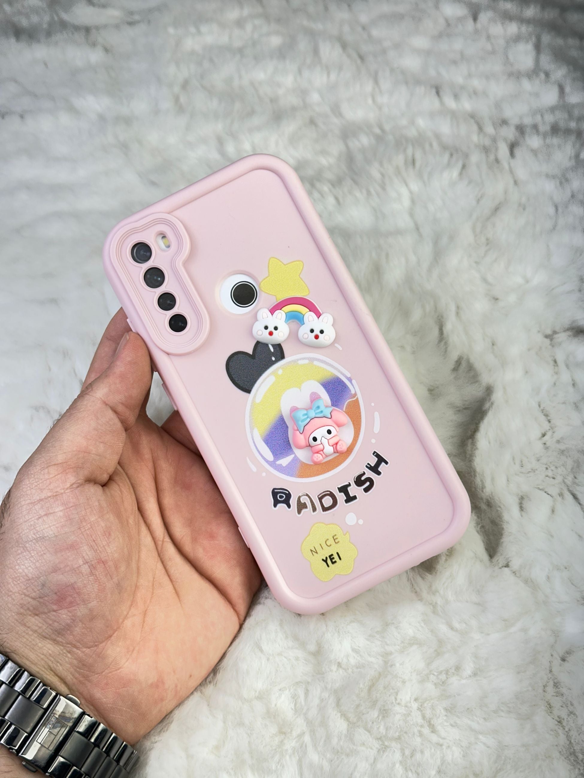 Xiaomi Redmi Note 8 Minimalist Desenli Tatlı Pot Pourri Kılıf