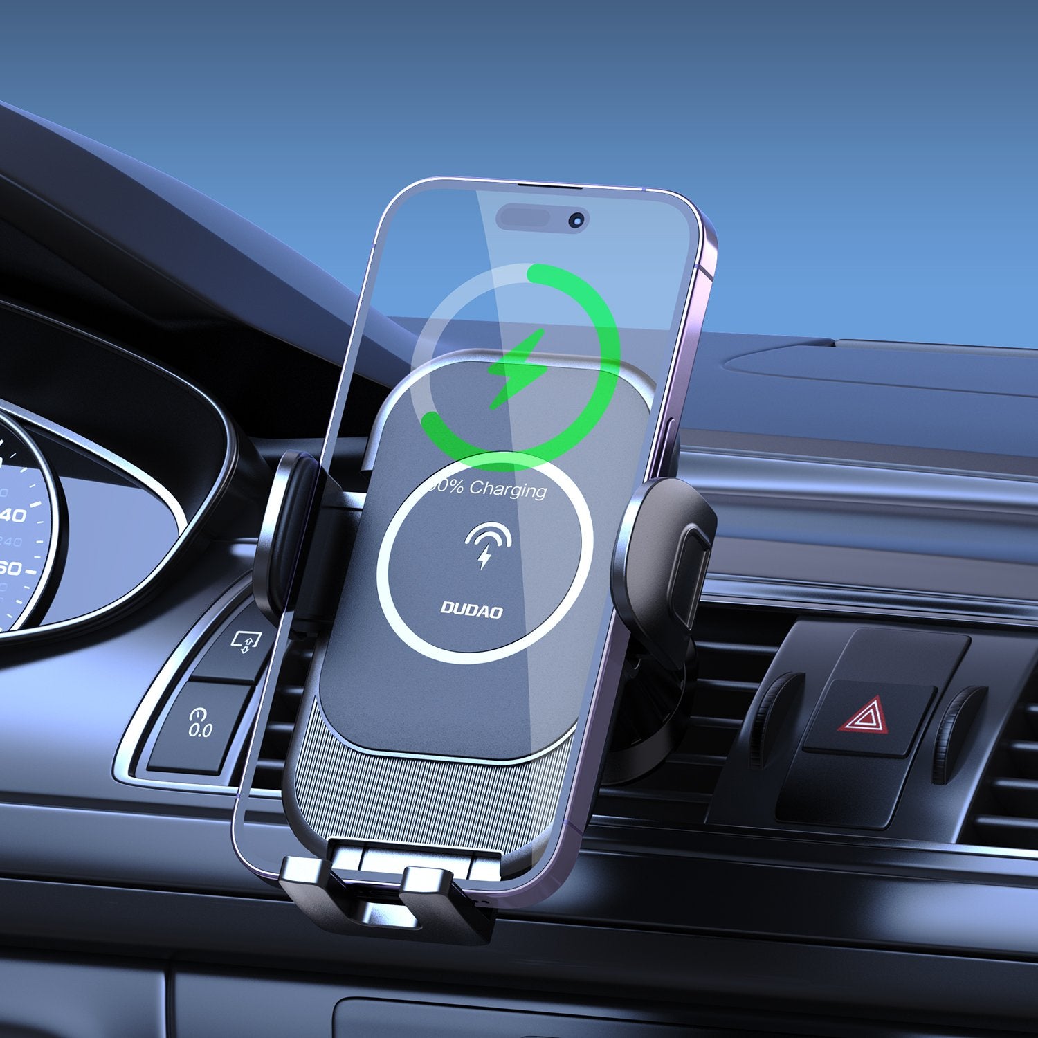 DUDAO F3 PRO Araç İçi Telefon Tutucu 15W Kablosuz Şarj Özellikli Klima Izgarası ile Uyumlu
