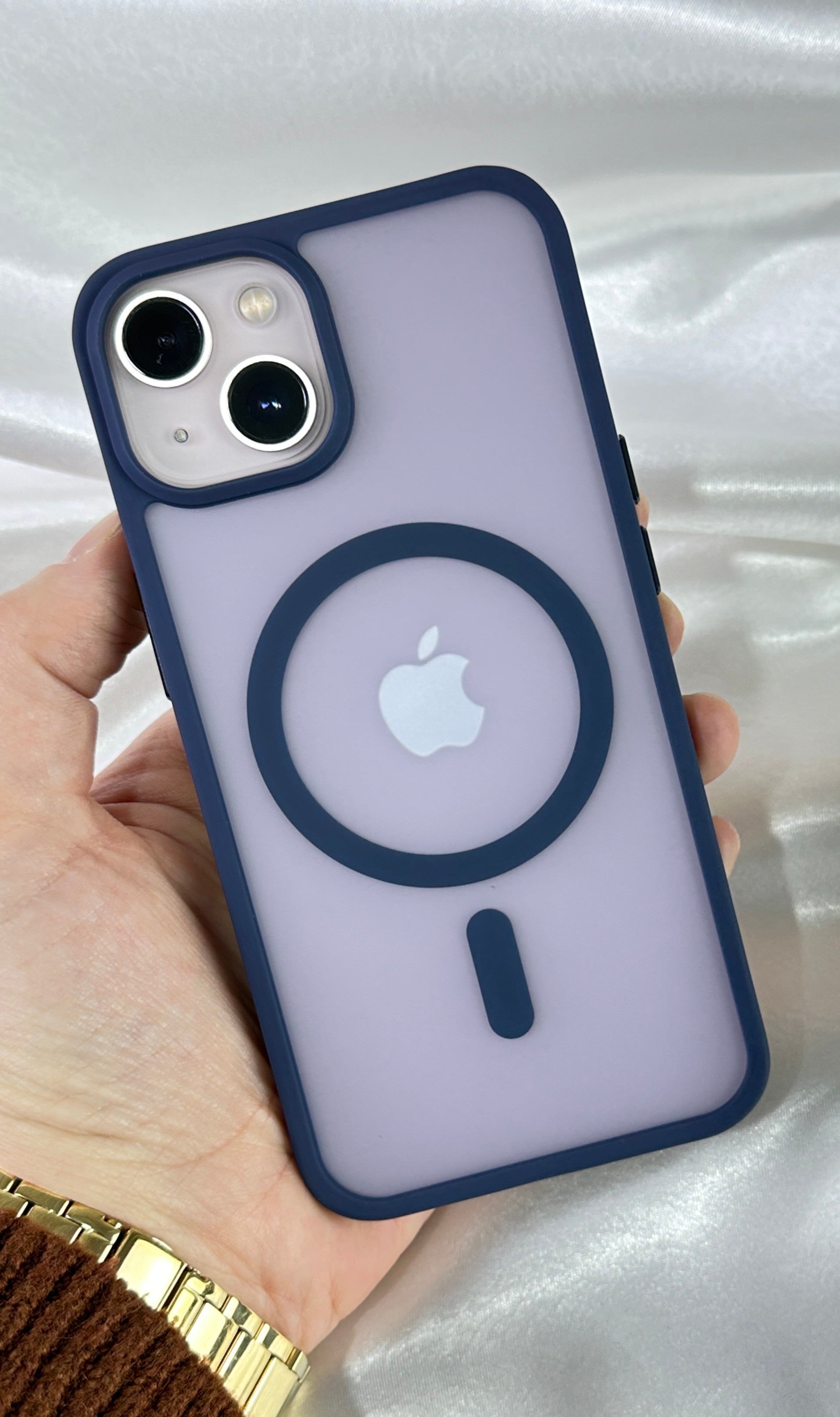 iPhone 14 Plus / 15 Plus Magsafe Uyumlu Mat Kamera Korumalı Renkli Vio Kılıf