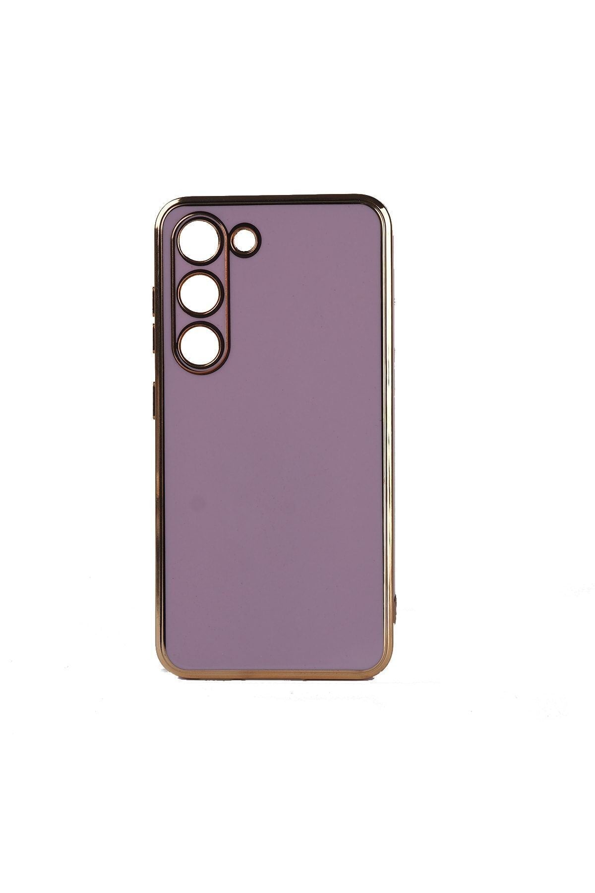 Samsung Galaxy S23 FE Gold Kenarlı Parlak Kamera Korumalı Bark Kılıf