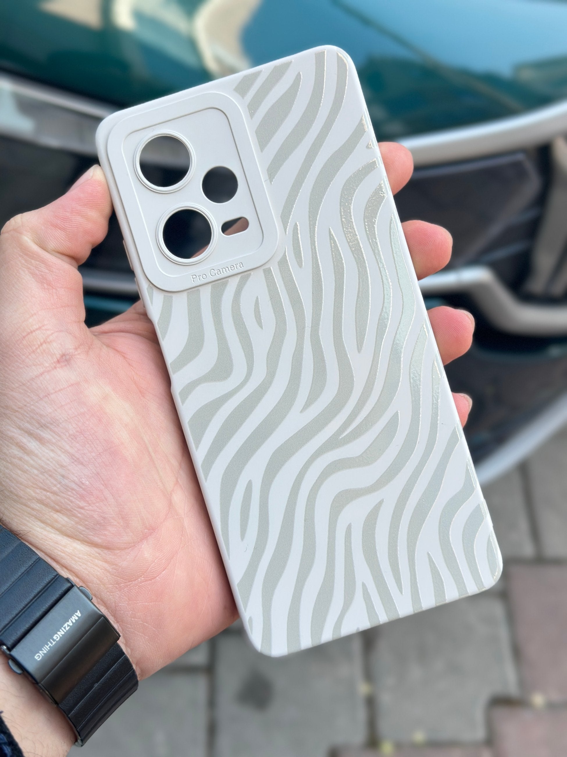 Redmi Note 12 Pro 5G Renkli Zebra Desenli İçi Kadife Lansman Zebra Kılıf