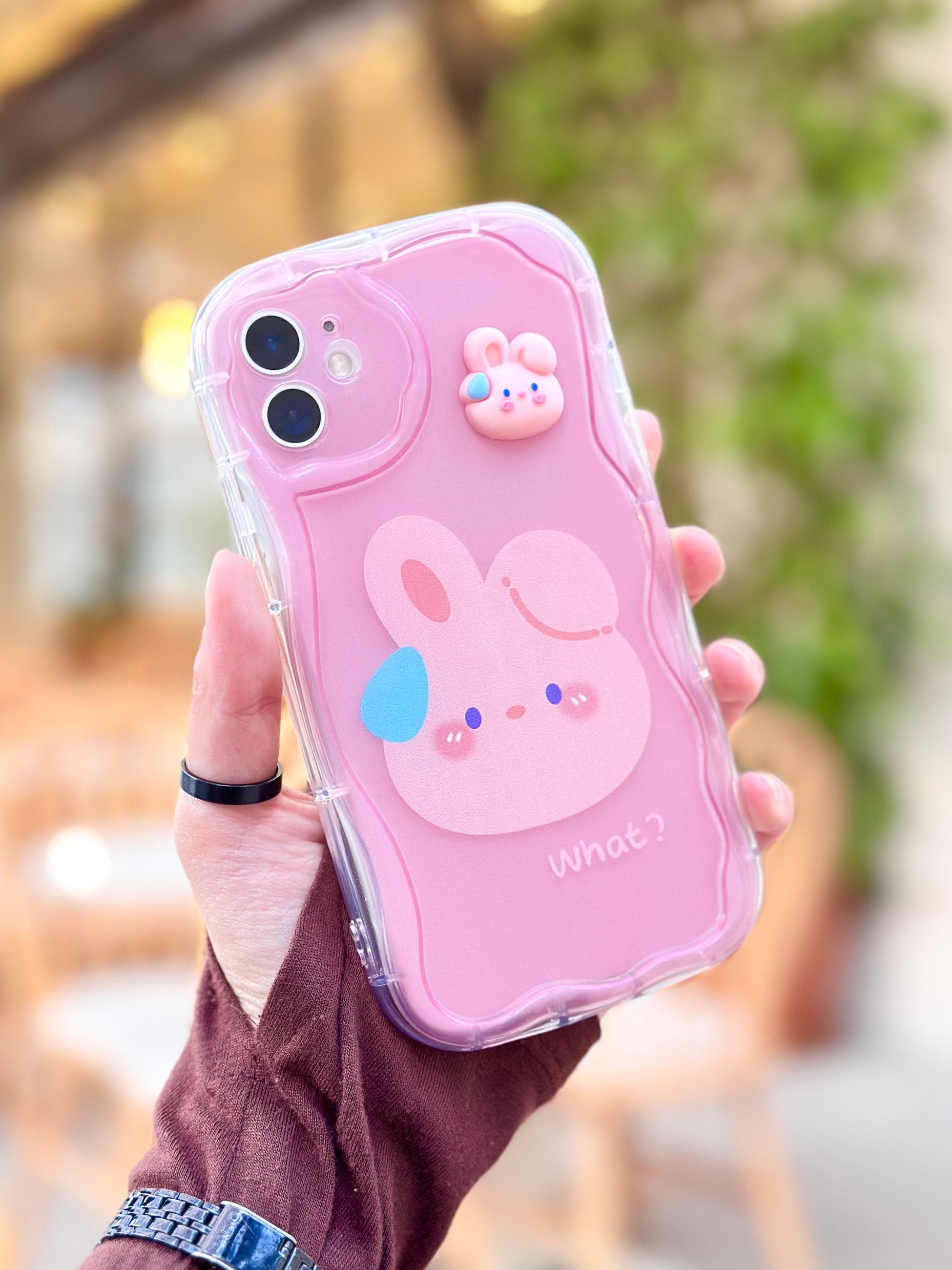 iPhone 11 Sevimli Tavşan Temalı iPhone Cuddly Kılıfı