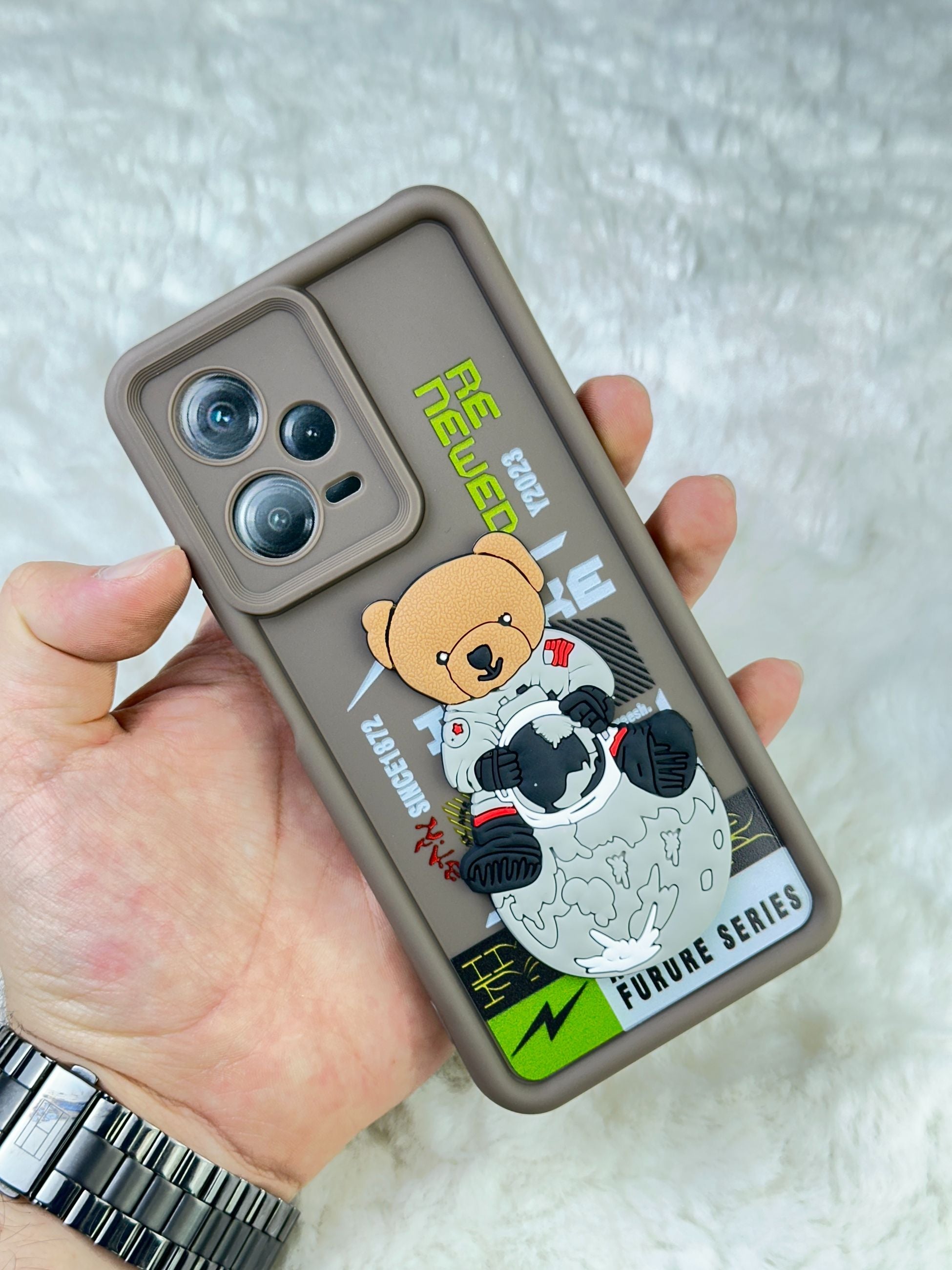 Xiaomi Redmi Note 12 Pro 5G Sert Silikonlu Lansman Ayıcıklı kılıf