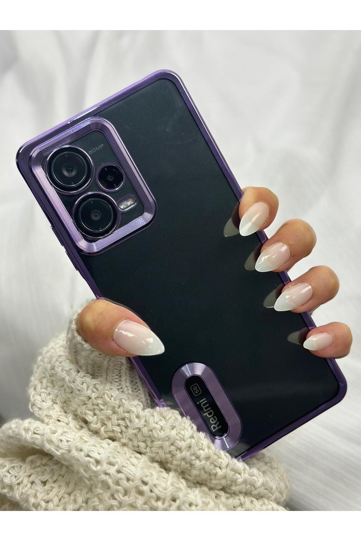 Xiaomi Redmi Note 12 Pro 5g Kamera Korumalı Şeffaf Logo Gösteren Kenarları Parlak Lüx Megavip Kılıf