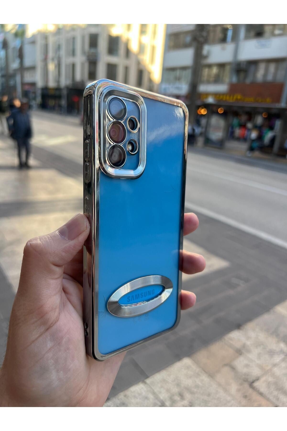 Samsung A13 4g Kılıf Logo Detaylı Kenarları Renkli Kamera Korumalı Luxury Megavip Kılıf