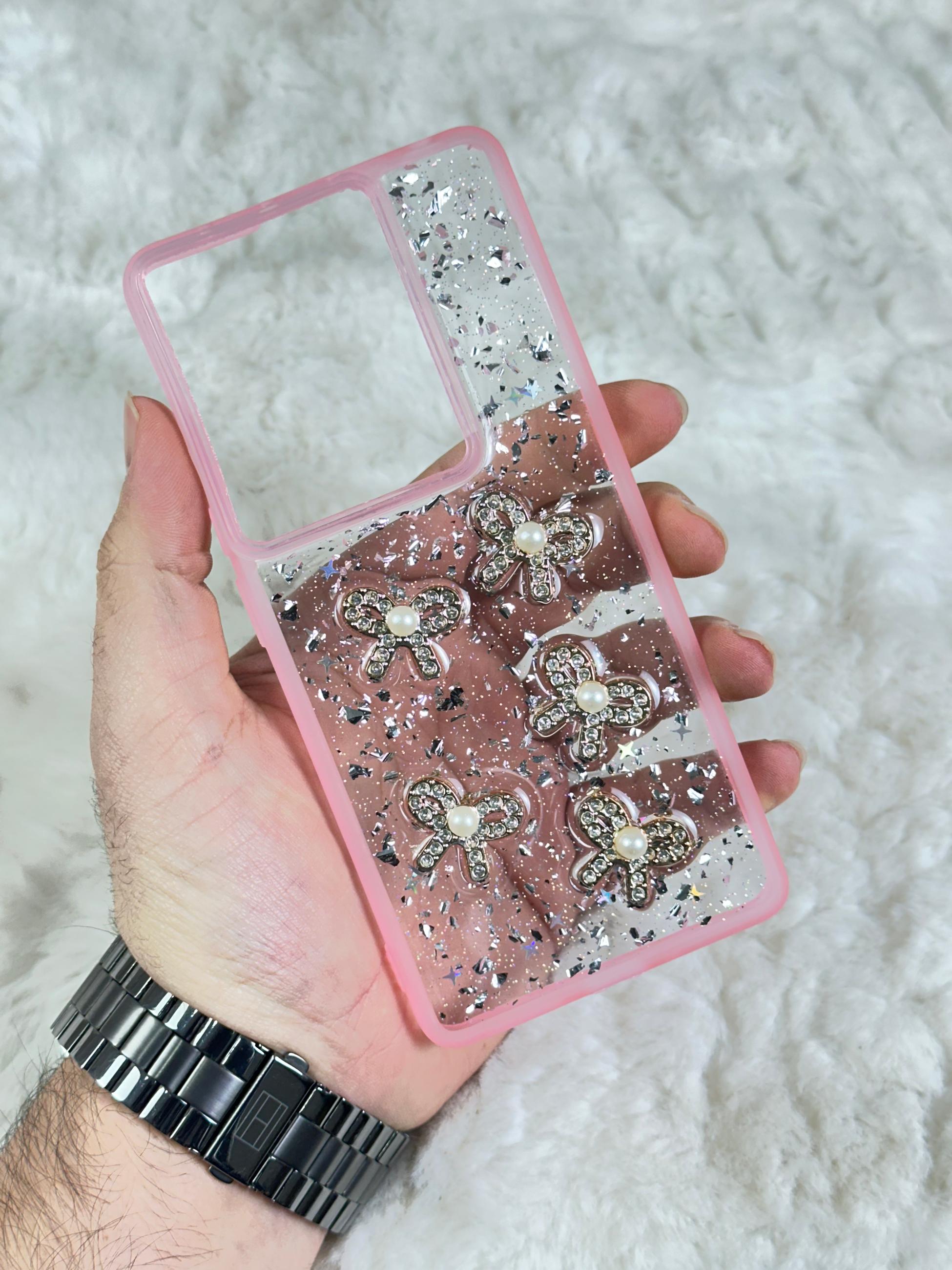 Xiaomi Redmi Note 13 Pro 4G Şeffaf Parlak Taşlı Glitter Kılıf