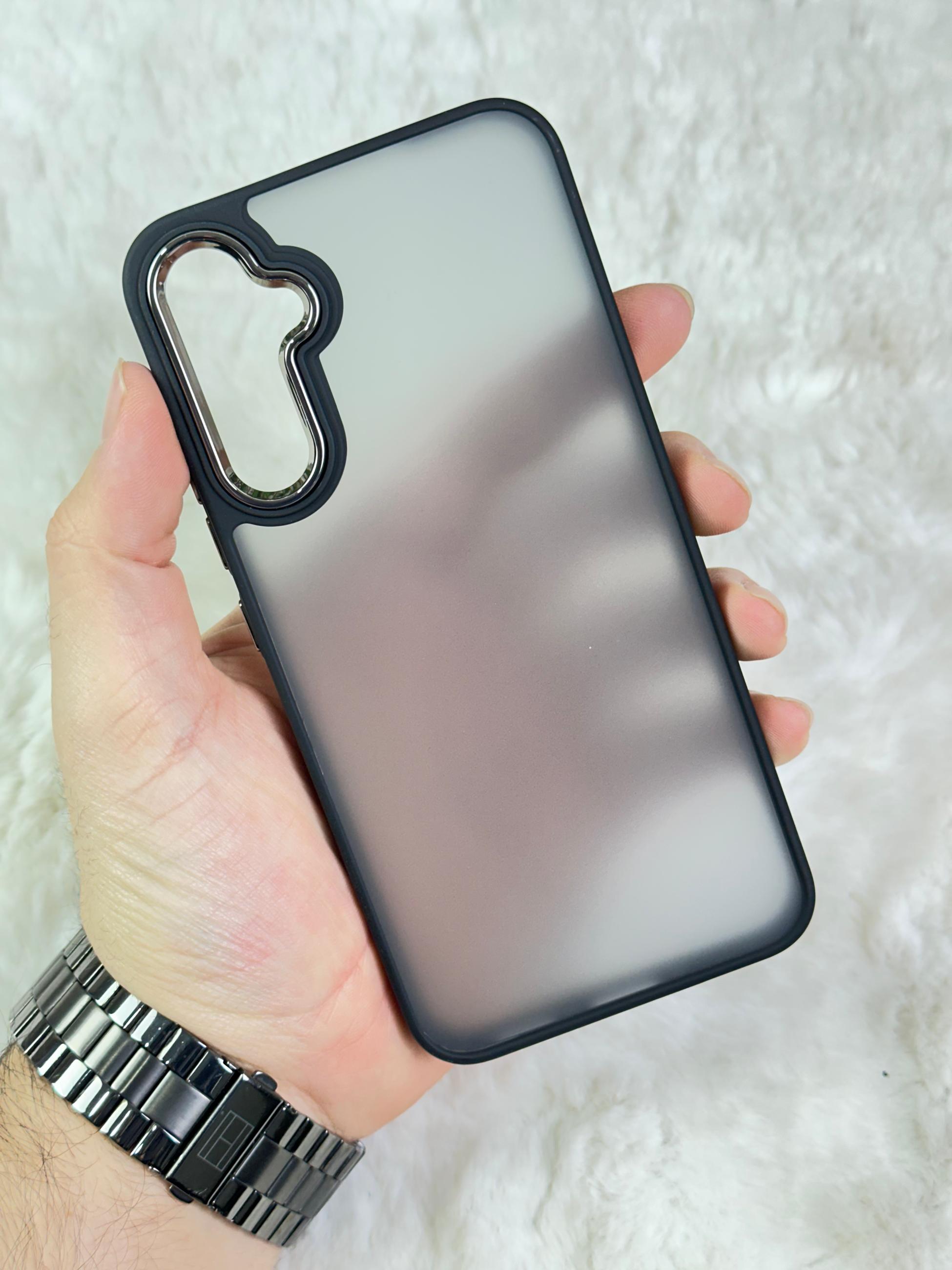 Samsung Galaxy A34 Arkası Buzlu Şeffaf Hassas Düğme Kamera Çıkıntılı Sert Mat Perfect