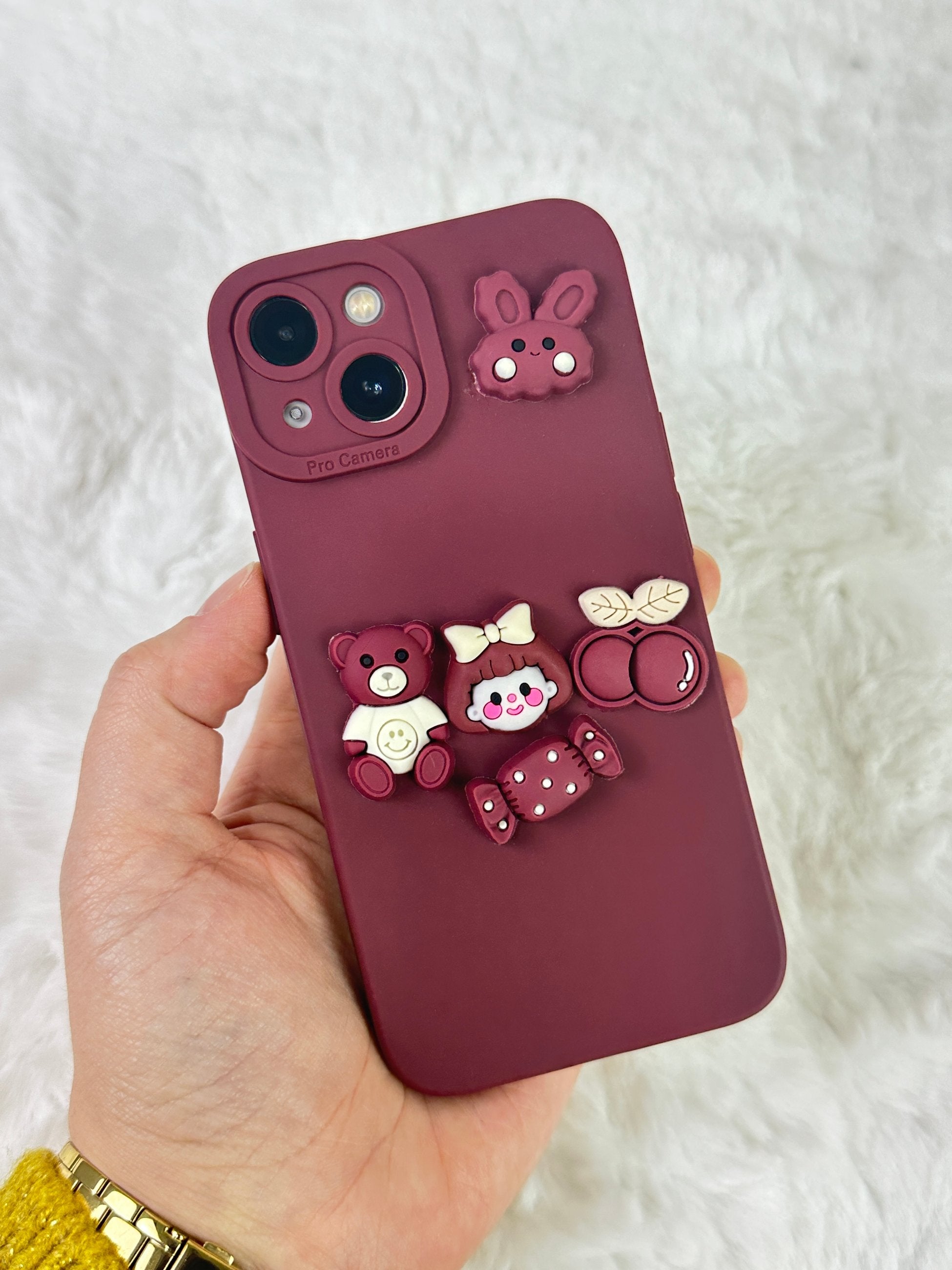 iPhone 14 Uyumlu Ayıcık Desenli Sevimli Silikon Lansman TOY BEAR Kılıf