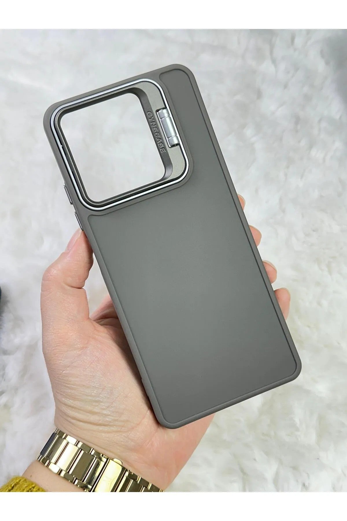 Redmi Note 12 Pro 5G Kamera Standlı Yanları Silikon Arkası Sert Lansman Süet Kılıf