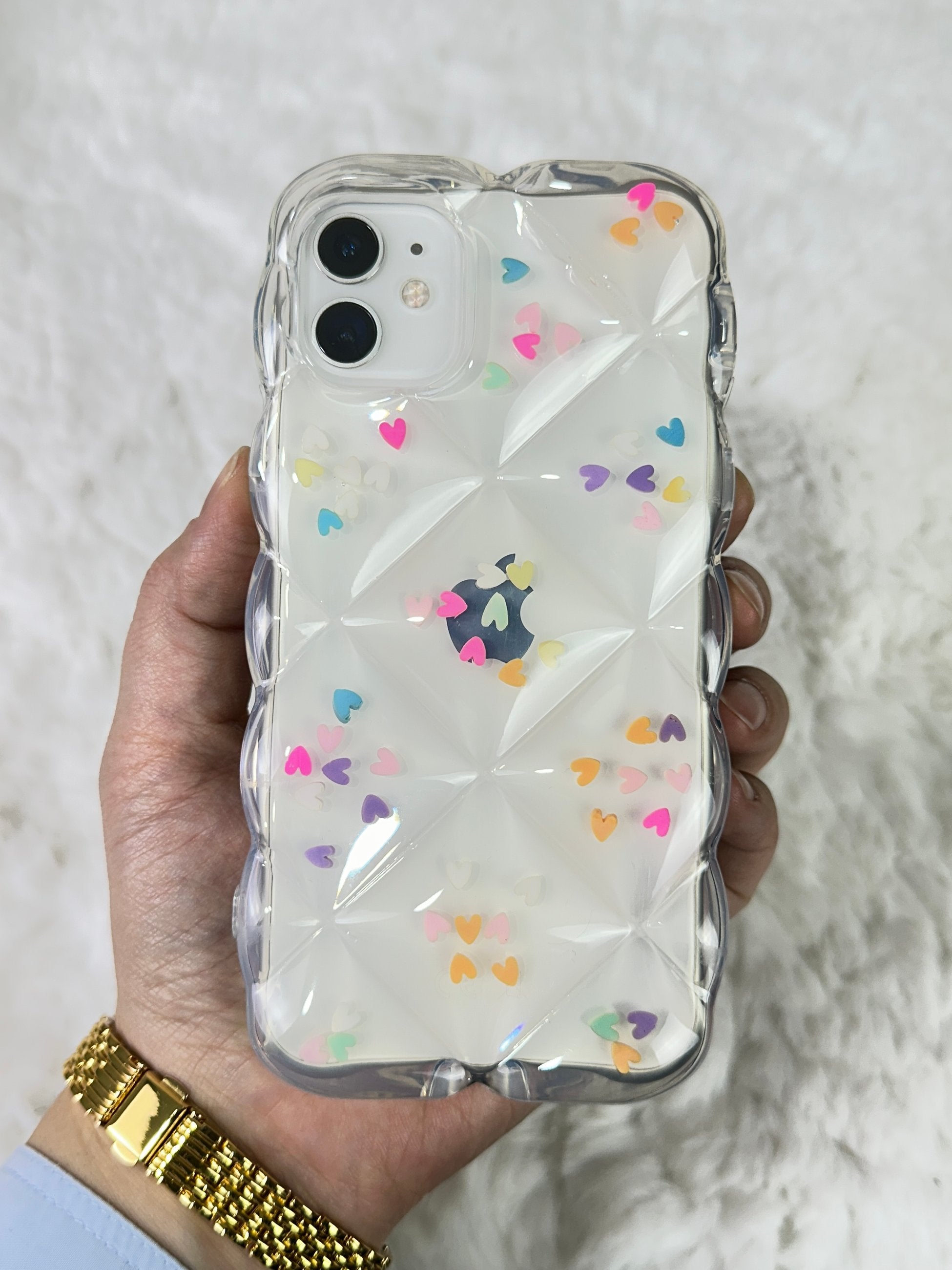 iPhone 11 Darbe Emici Özellikli Çiçekli Kalpli Figürlü Angel Kılıf