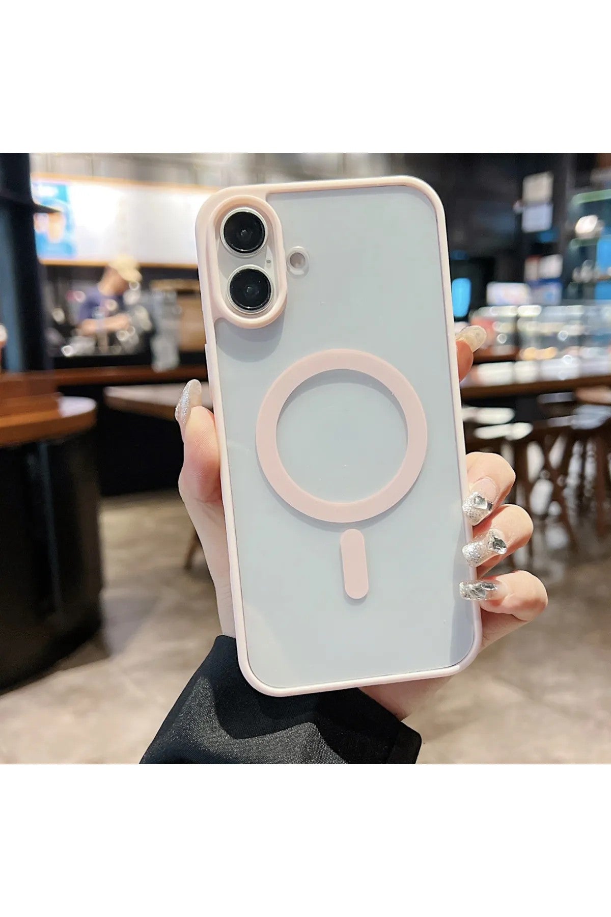 iPhone 16 Plus Magsafe Wireless Şarj Özellikli Silikon Kamera Çıkıntılı REMA Kılıf