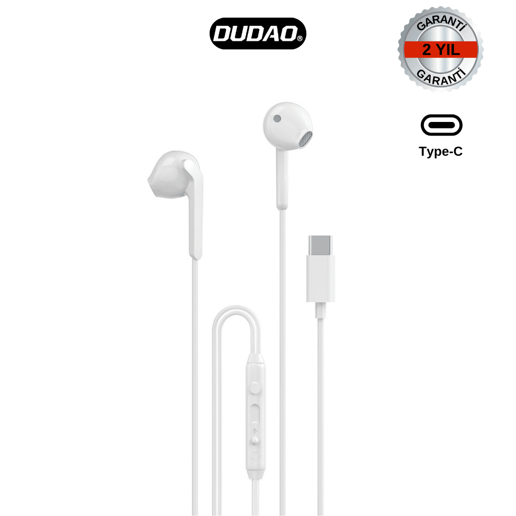 DUDAO X3C Kulak içi kulaklık Type-C Girişli Beyaz