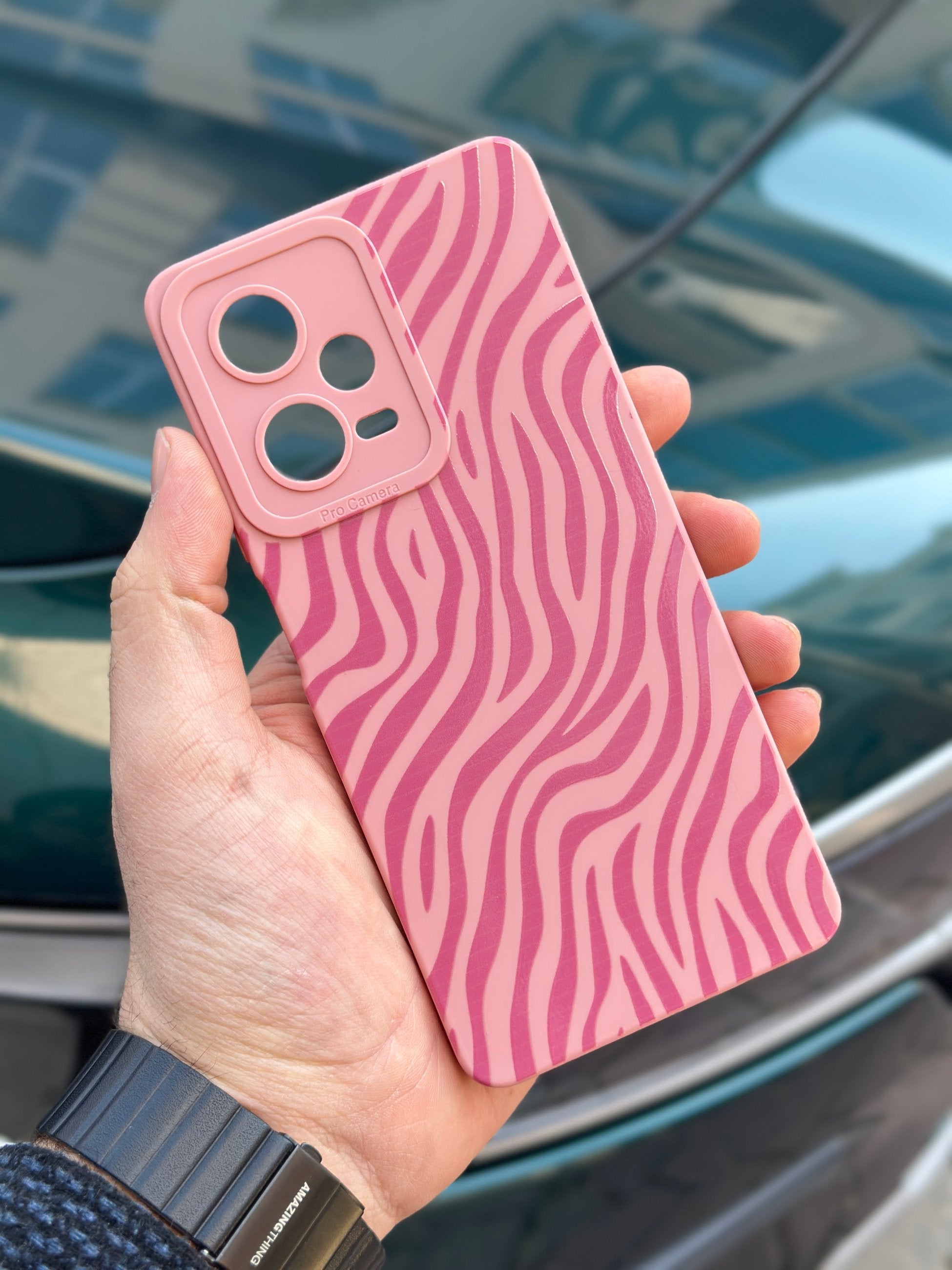 Redmi Note 12 Pro 5G Renkli Zebra Desenli İçi Kadife Lansman Zebra Kılıf