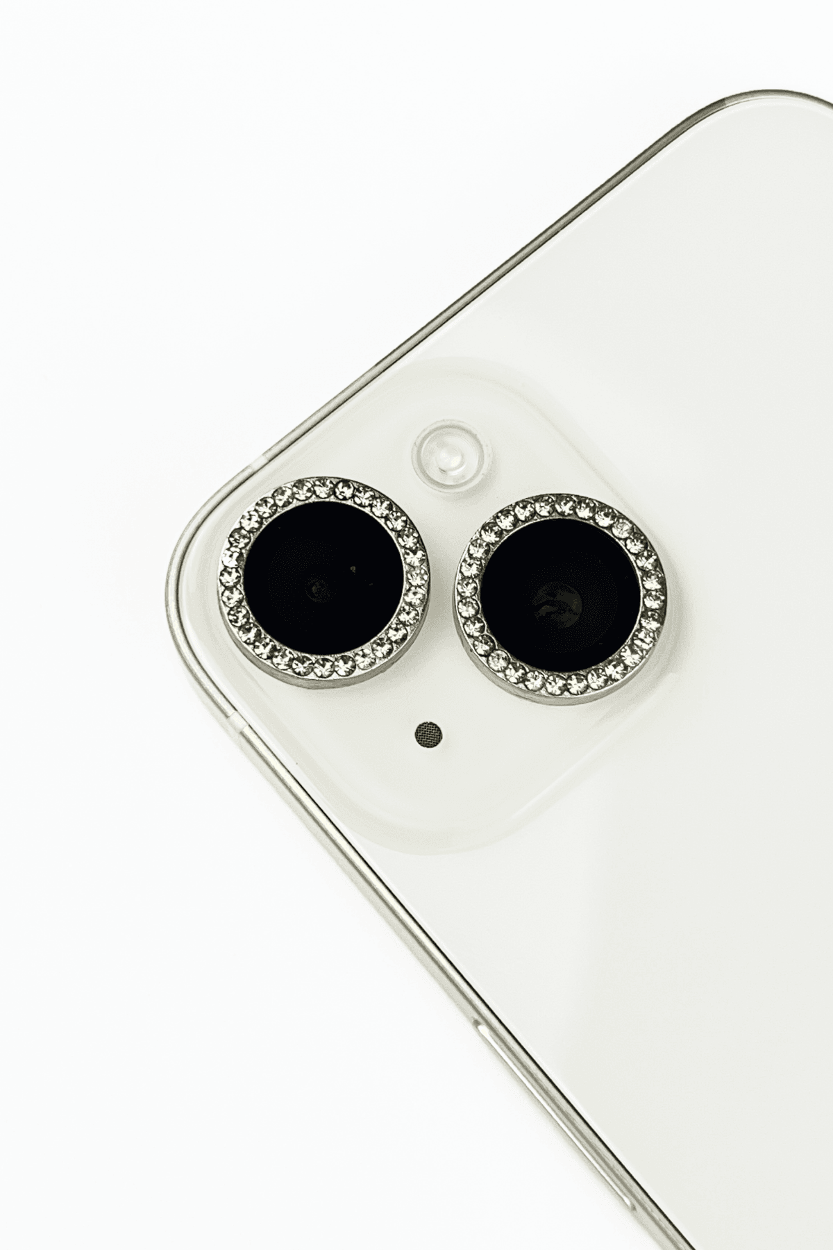 iPhone 15 ve 15 Plus Uyumlu Swarovski Taşlı Kamera Lens Koruyucu