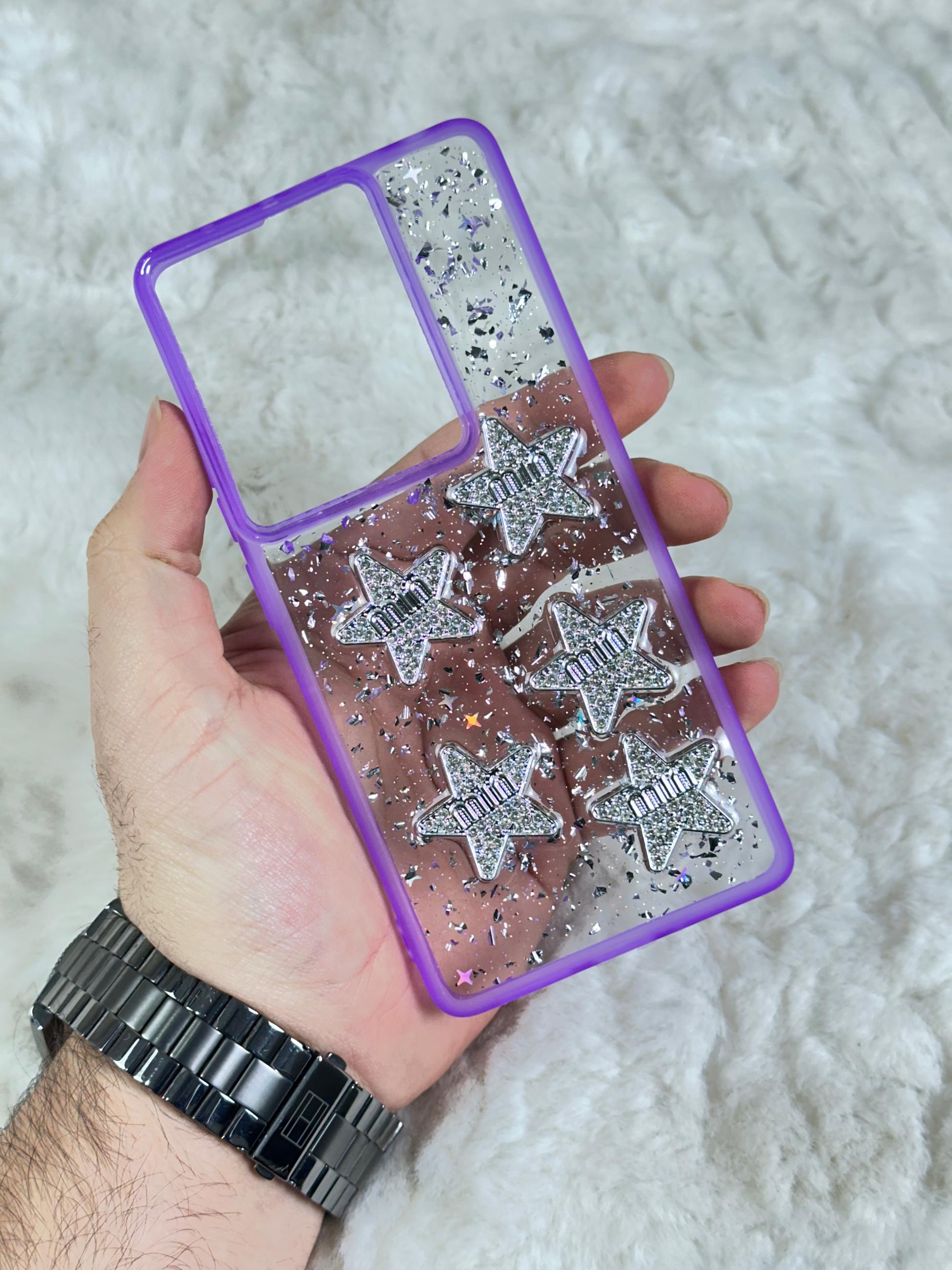 Xiaomi Redmi Note 13 Pro 4G Şeffaf Parlak Taşlı Glitter Kılıf