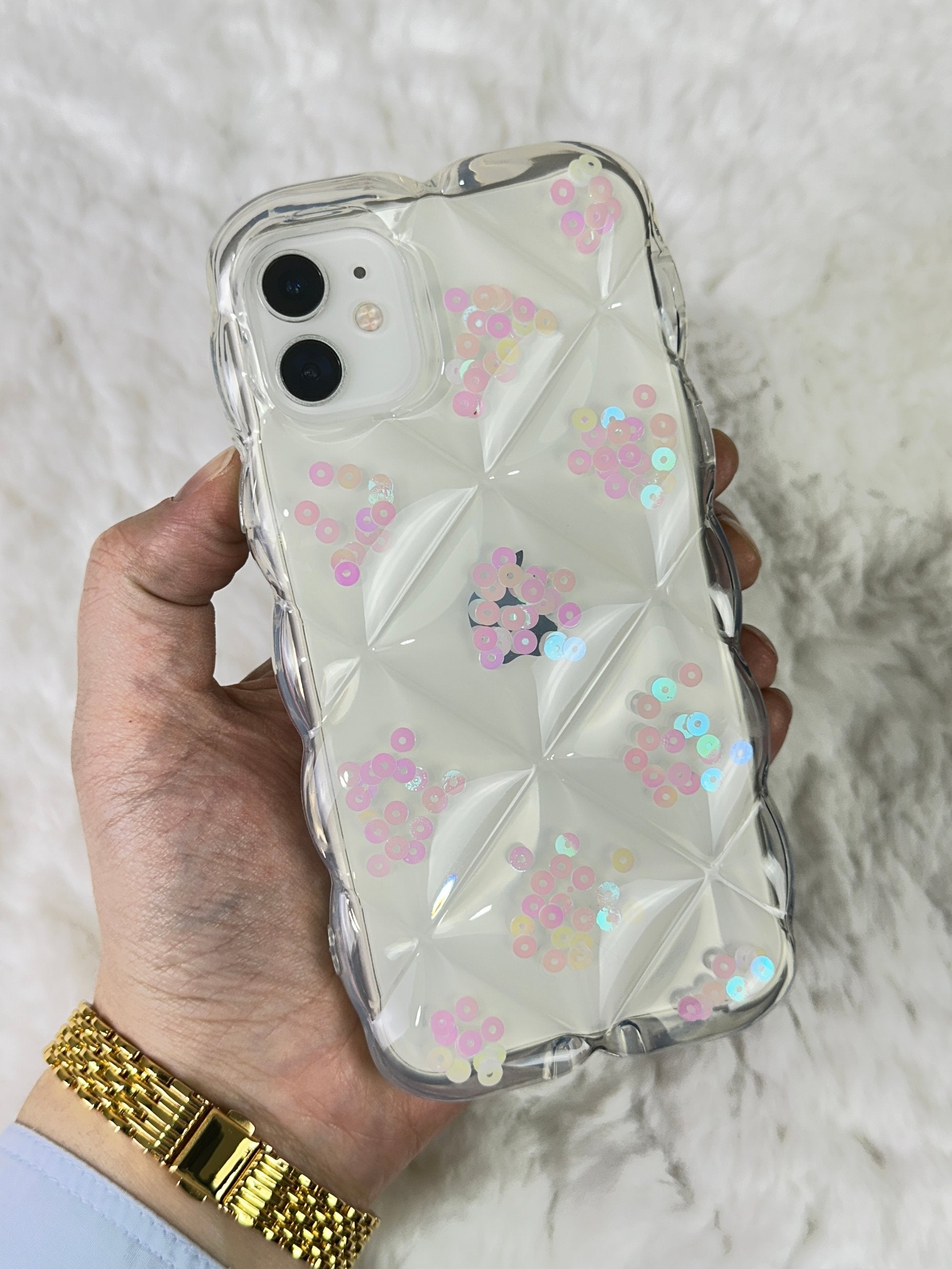 iPhone 11 Darbe Emici Özellikli Çiçekli Kalpli Figürlü Angel Kılıf