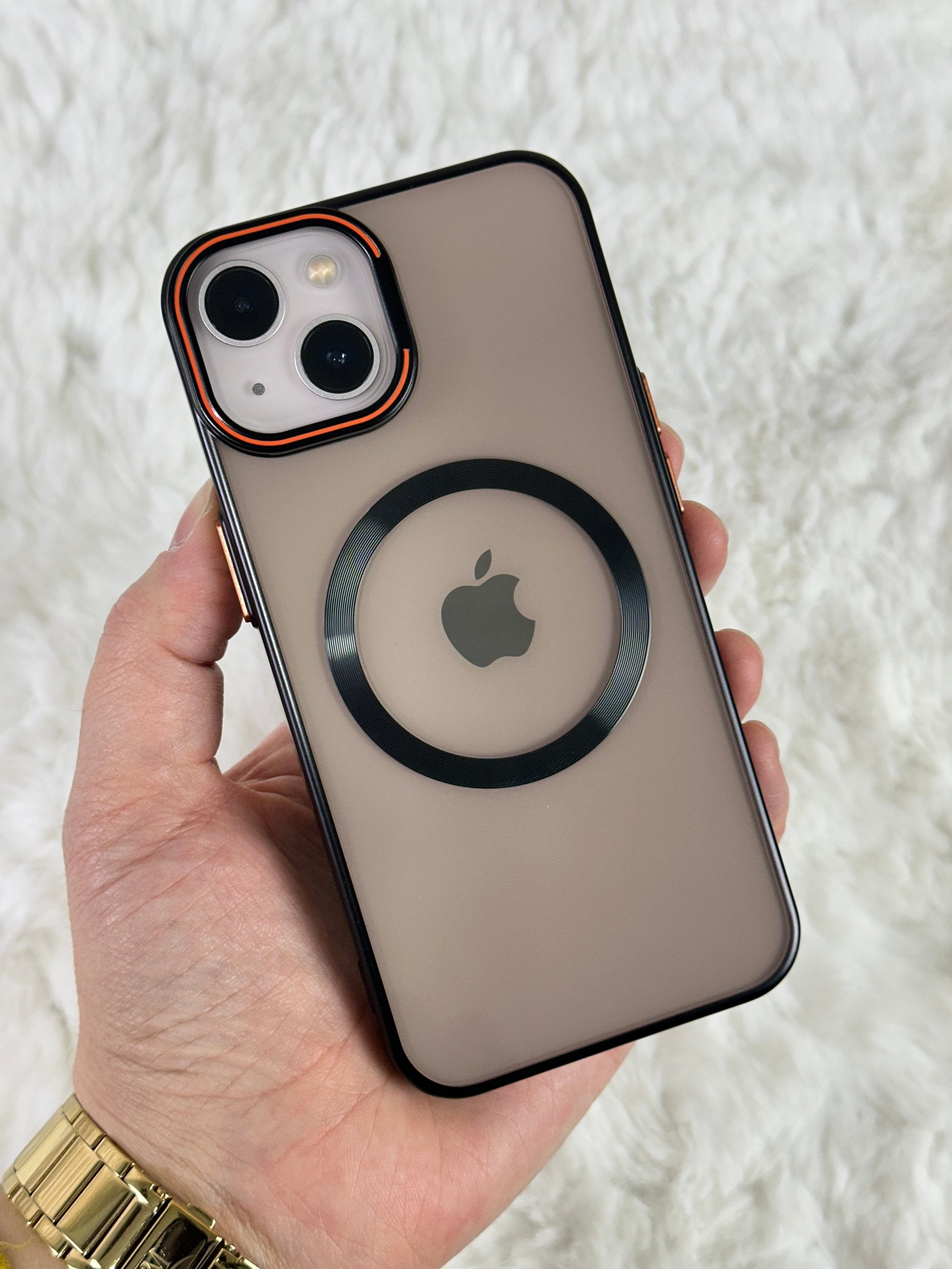 iPhone 13 MagSafe Özellikli Kamera Kısmı Stand Olabilen Kılıf ile Aynı Renk Kamera Lens Koruyuculu Magic Pro Kılıf