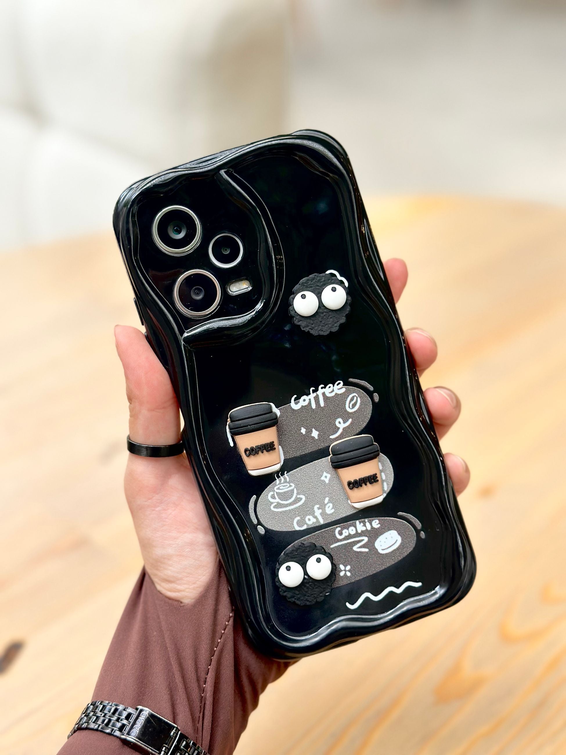 Xiaomi Redmi Note 12 Pro 5G Kurabiye Desenli 3 Boyutlu Şirin Parlak Tasarım Cookie Kılıf