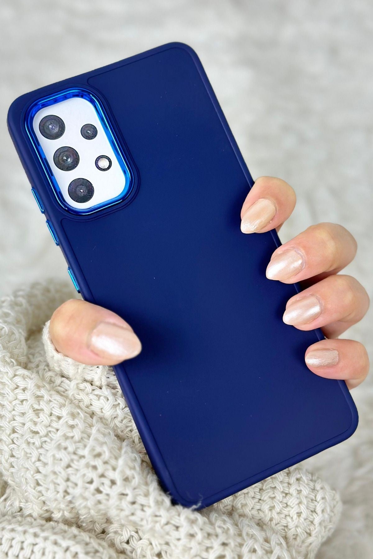 Samsung A32 4g Parlak Metal Detaylı Tuşu Kolay Basmalı Lansman Pastel Silikon Ruby Kılıf