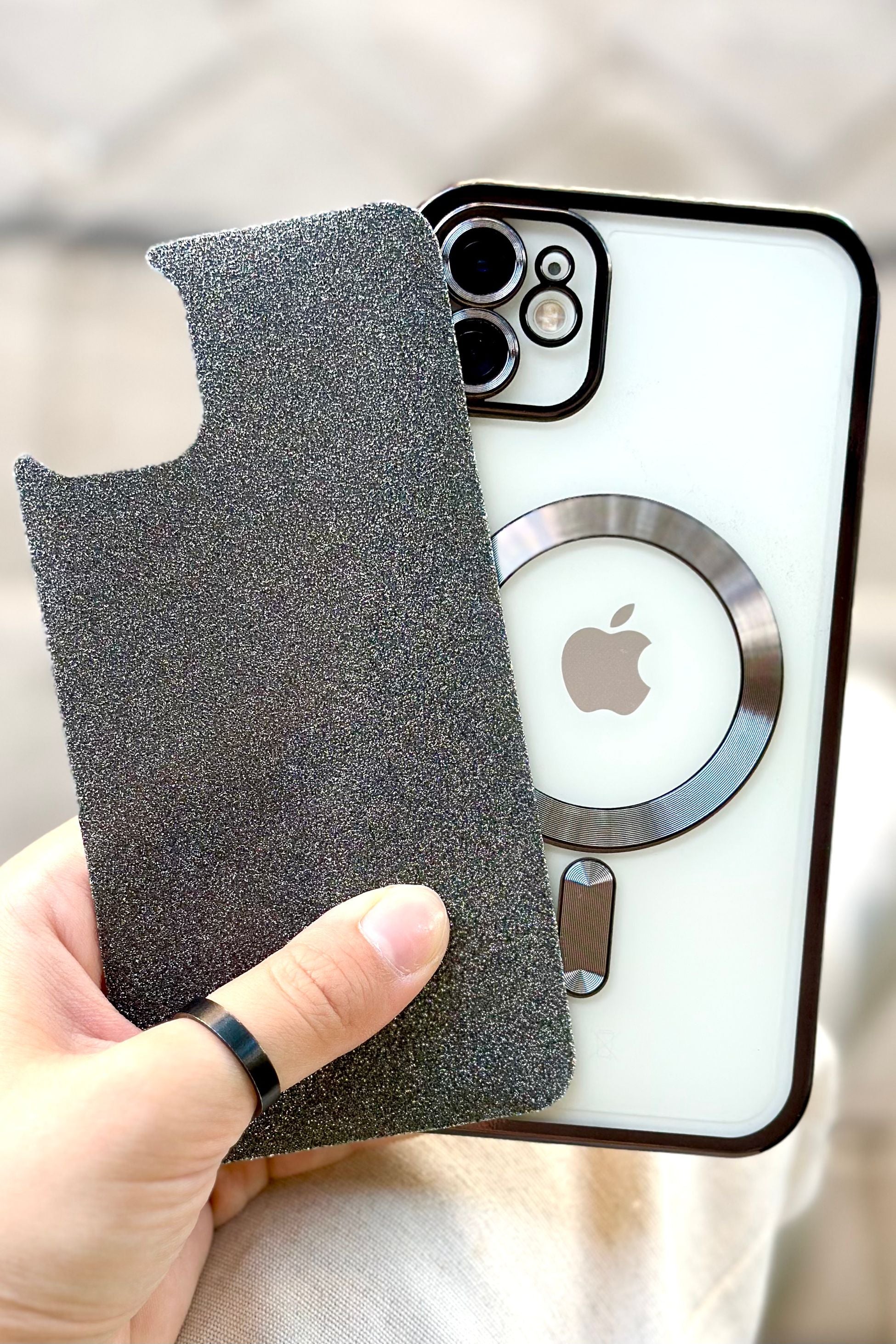 iPhone 11 Magsafe Özellikli Simli Kamera Korumalı Shimmer Kılıfı