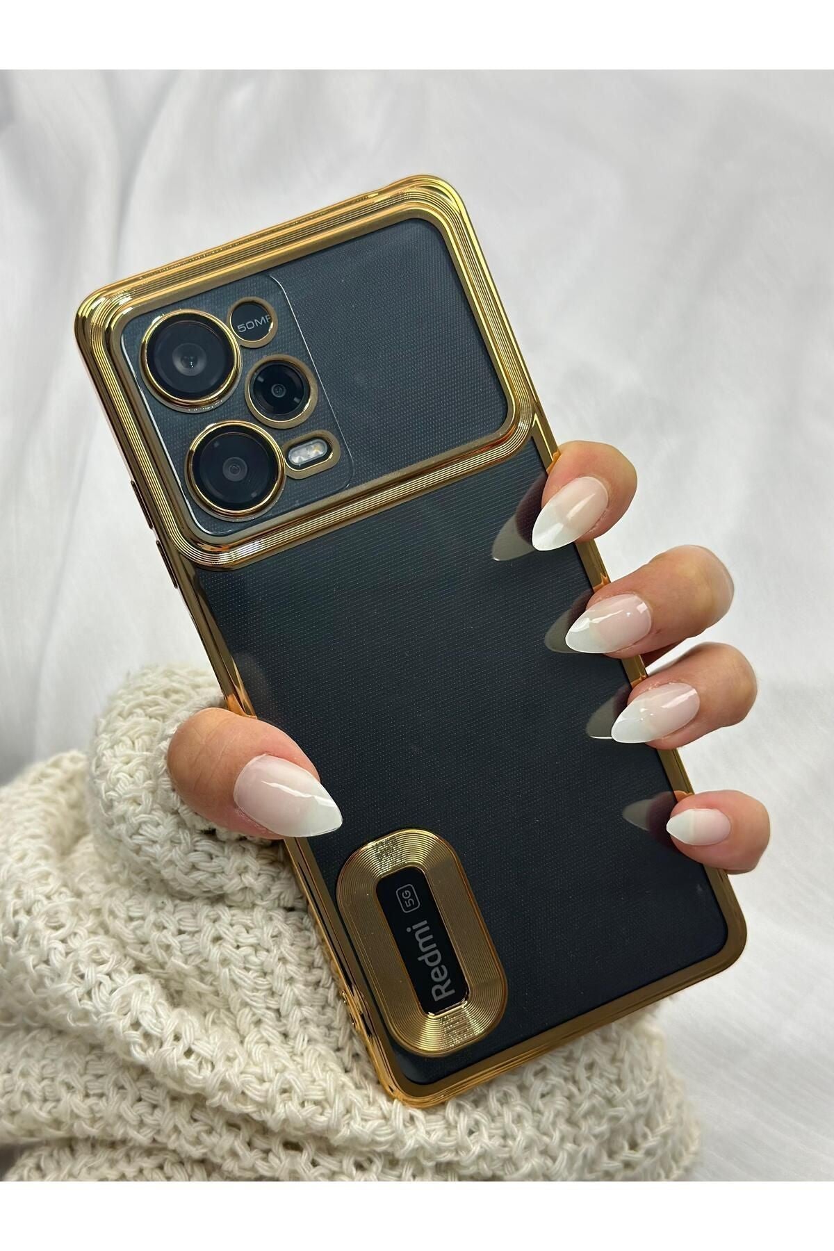 Xiaomi Redmi Note 12 Pro 5g Kamera Korumalı Şeffaf Logo Gösteren Kenarları Parlak Lüx Megavip Kılıf