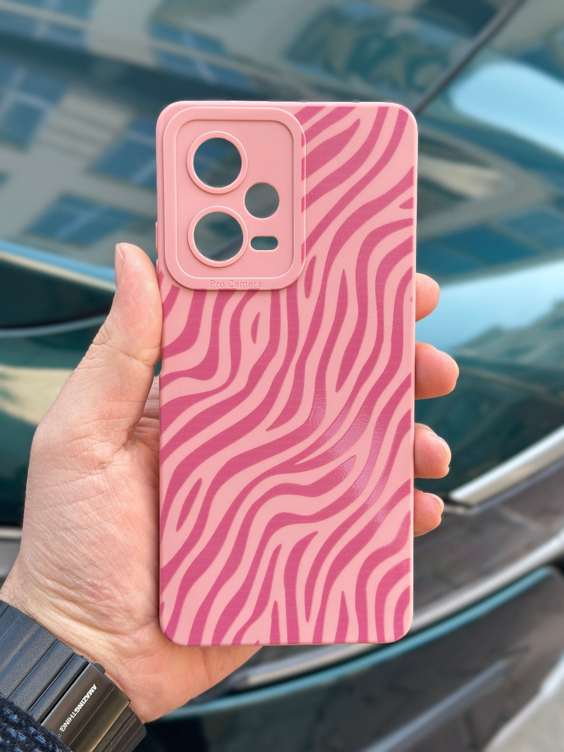 Redmi Note 12 Pro 5G Renkli Zebra Desenli İçi Kadife Lansman Zebra Kılıf