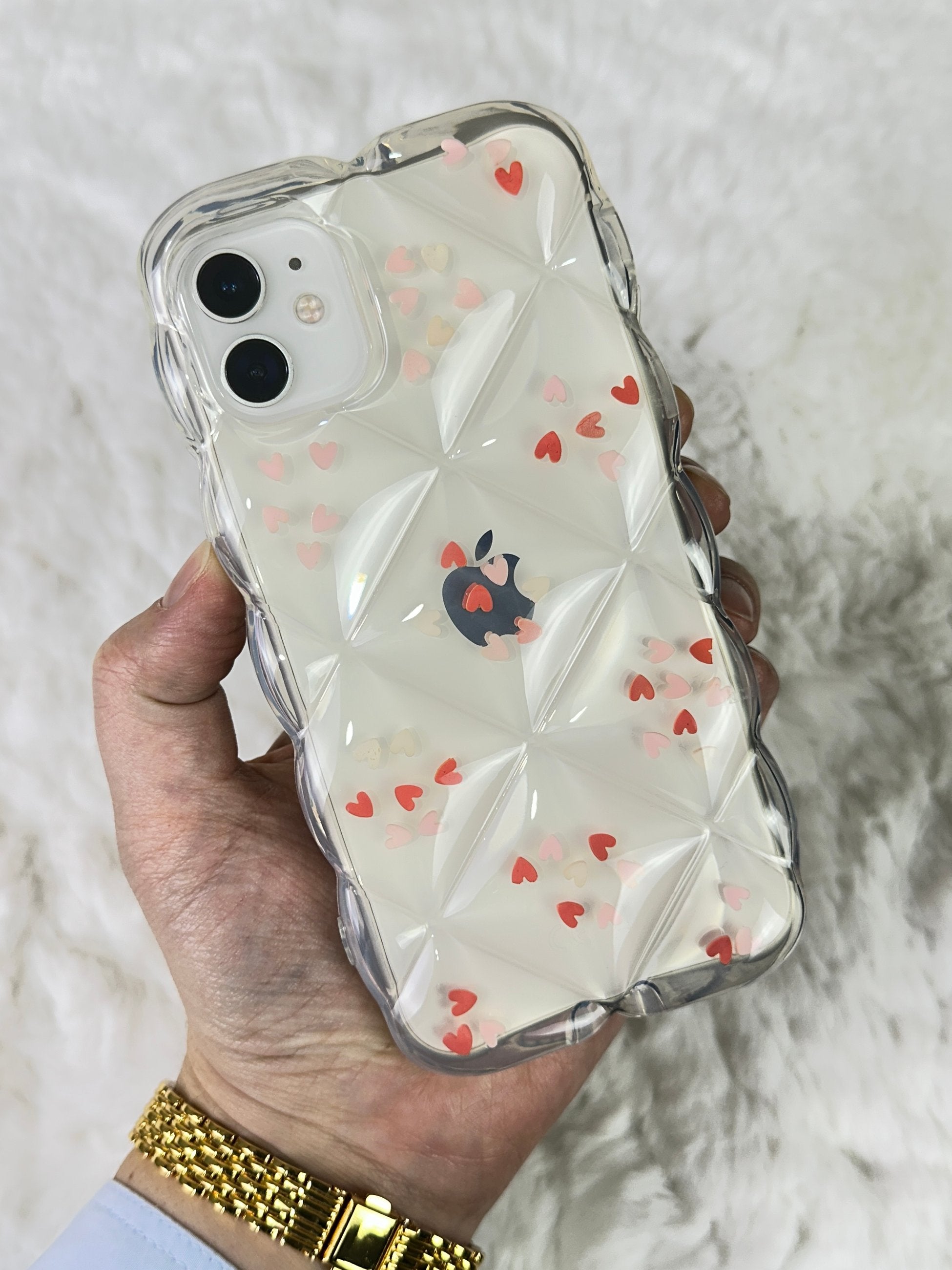 iPhone 11 Darbe Emici Özellikli Çiçekli Kalpli Figürlü Angel Kılıf