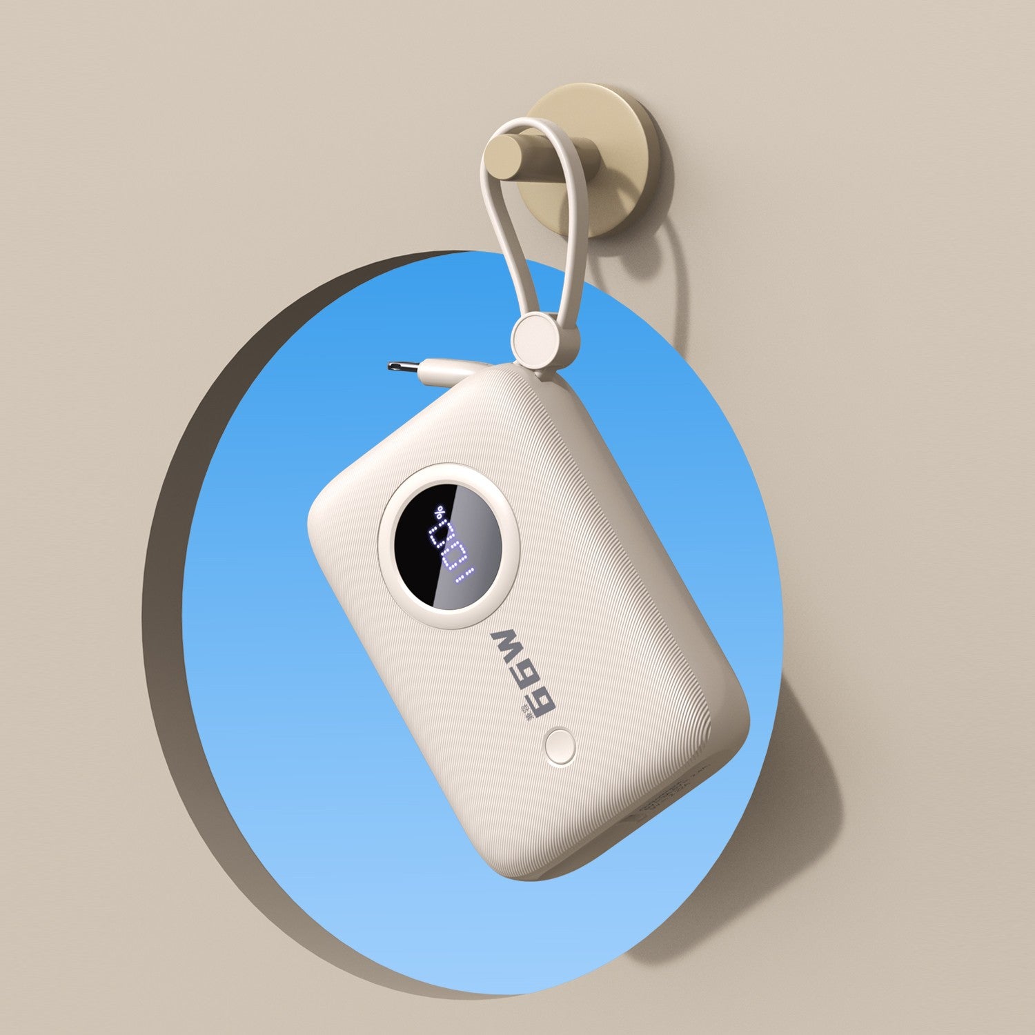 DUDAO K14 10.000mAh Powerbank 66W Hızlı Şarj Beyaz