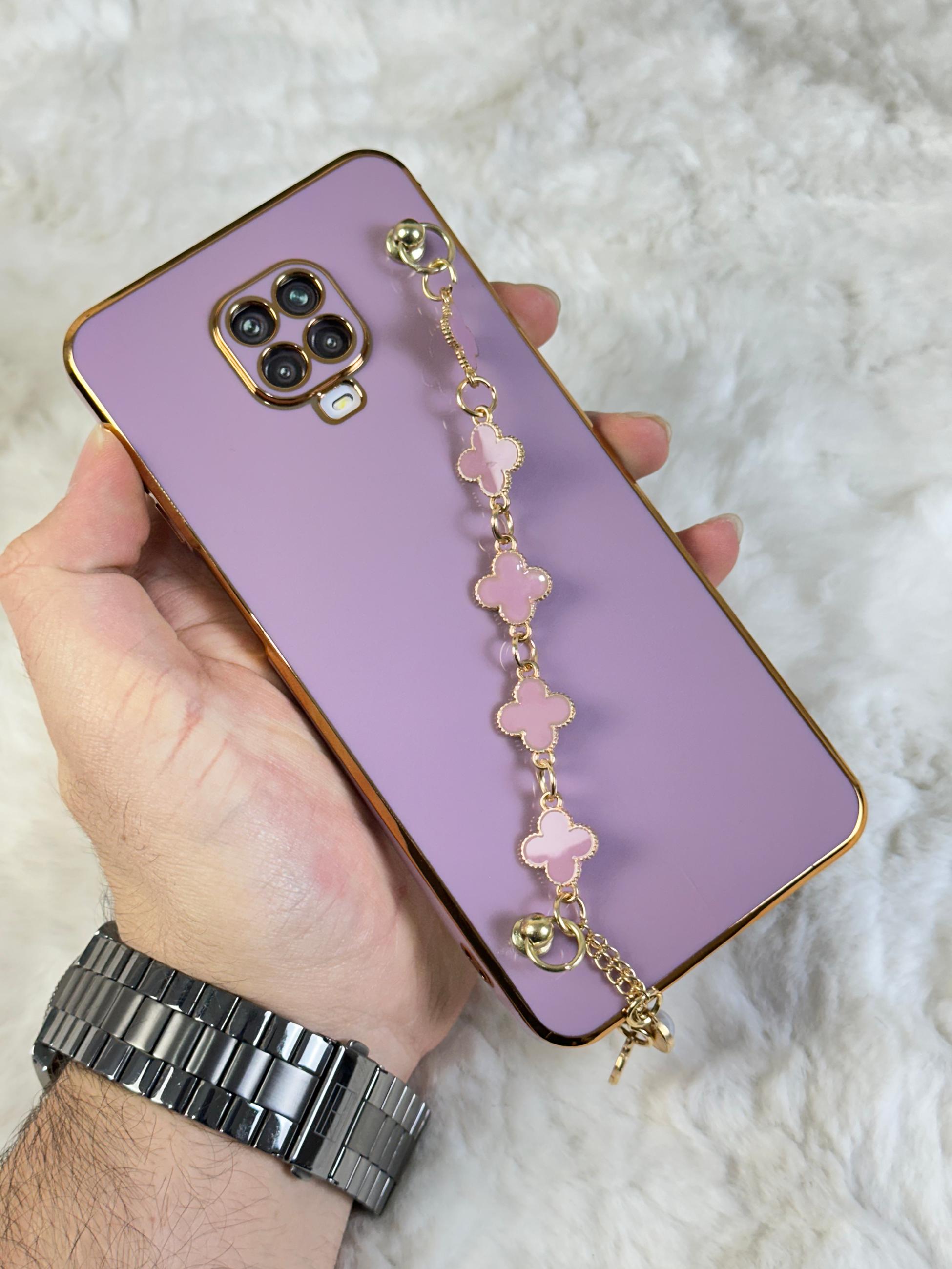Xiaomi Redmi Note 9 Pro Gold Kenarlı Parlak Kamera Korumalı Elçek Kılıf