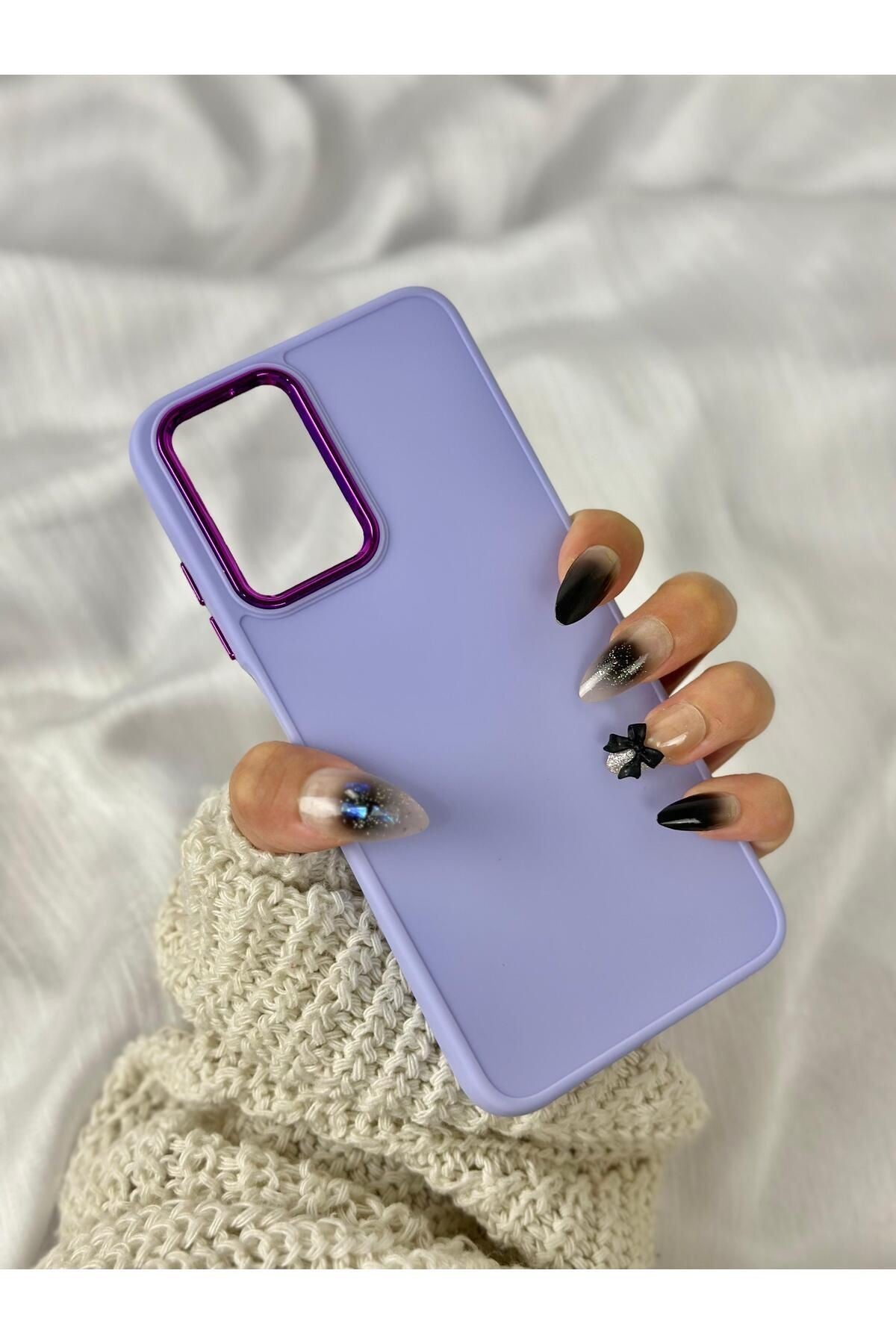 Xiaomi Redmi 10 Parlak Metal Detaylı Tuşu Kolay Basmalı Lansman Pastel Silikon Ruby Kılıf