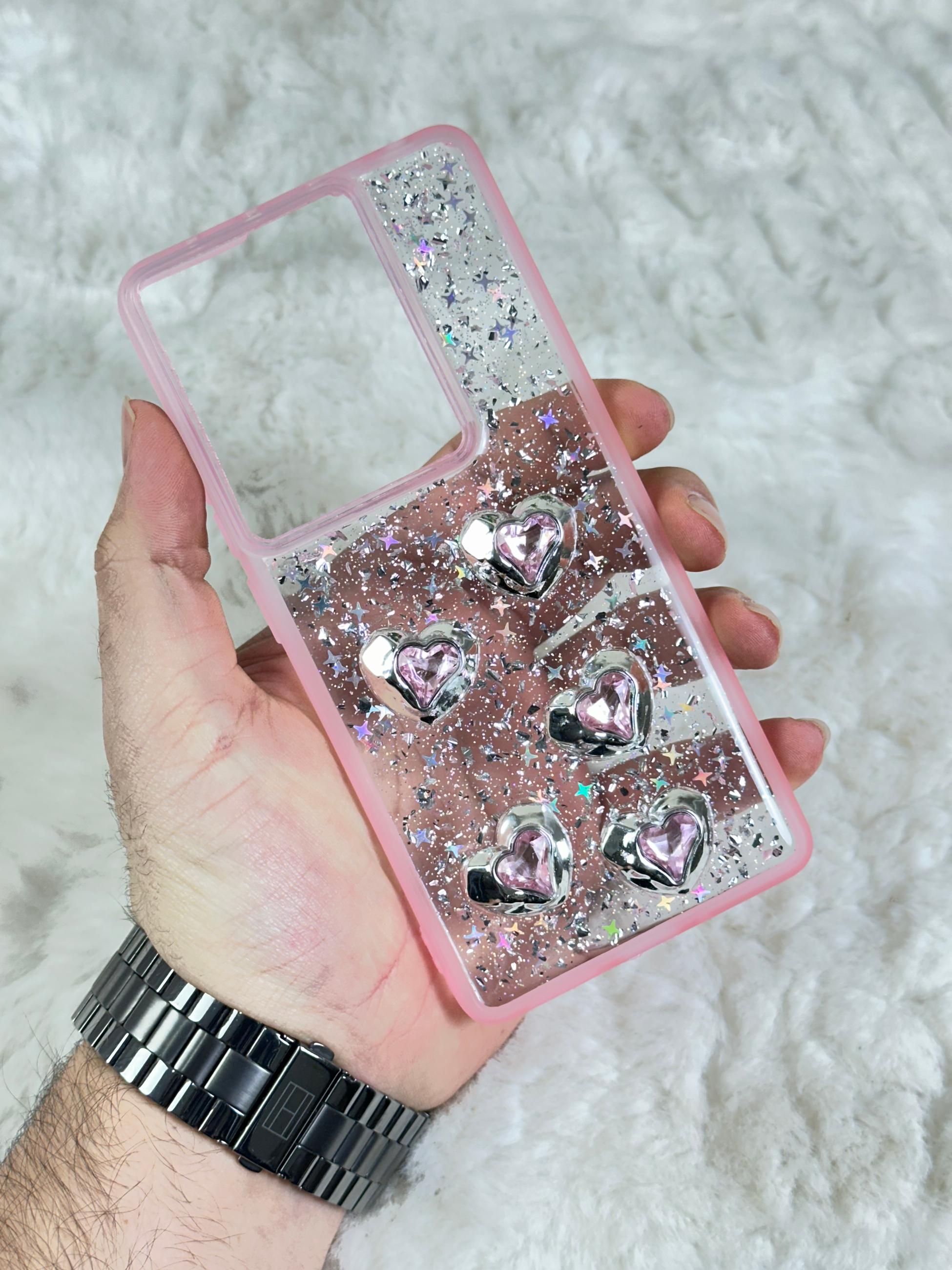 Xiaomi Redmi Note 13 Pro 4G Şeffaf Parlak Taşlı Glitter Kılıf