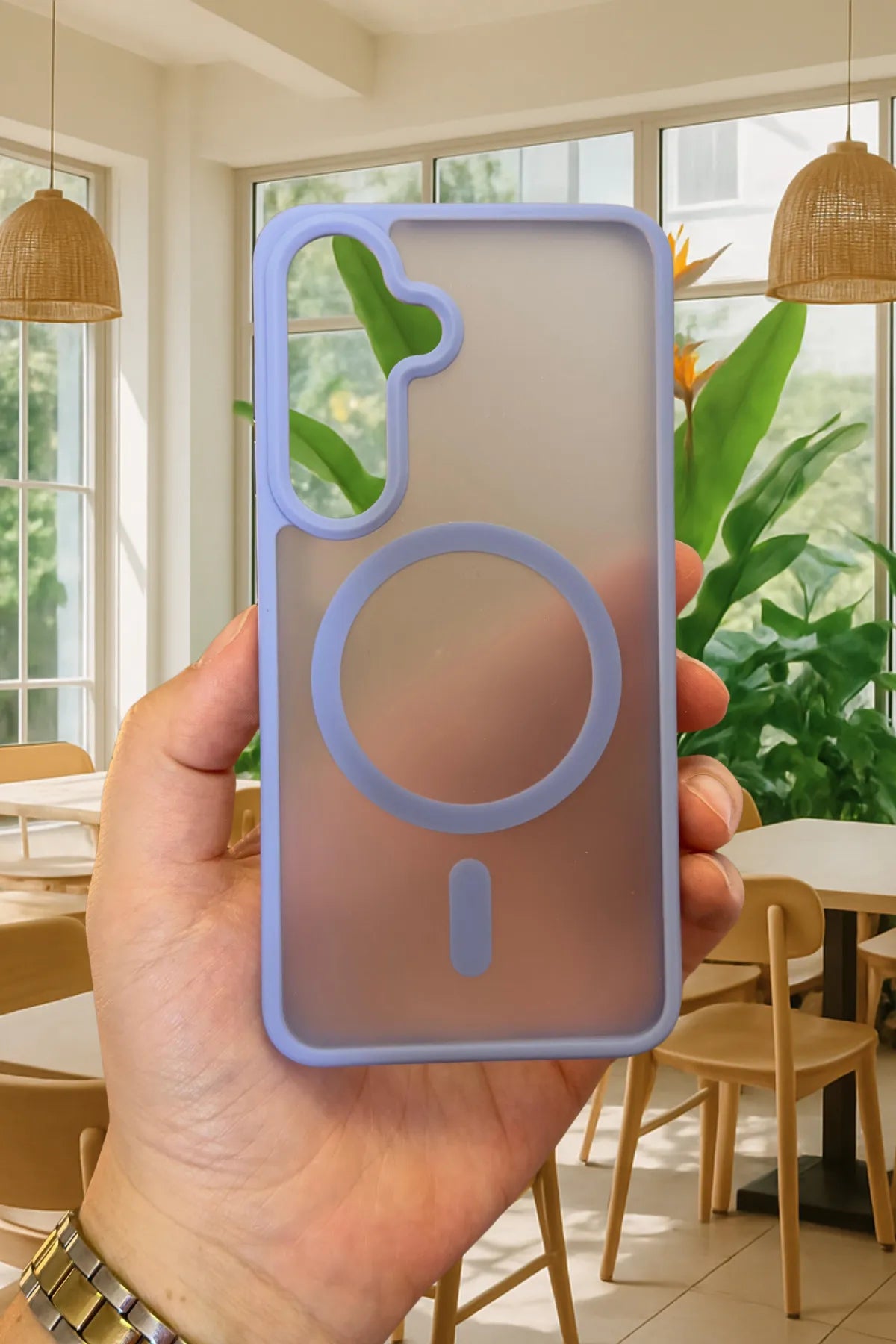 Samsung Galaxy S25 Magsafe Uyumlu Mat Kamera Korumalı Renkli Vio Kılıf