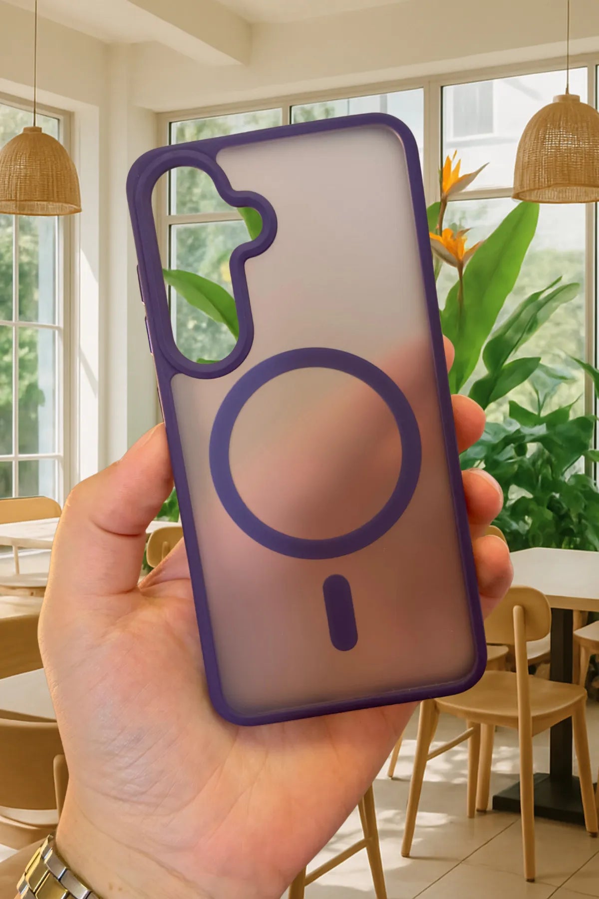 Samsung Galaxy S25 Plus Magsafe Uyumlu Mat Kamera Korumalı Renkli Vio Kılıf