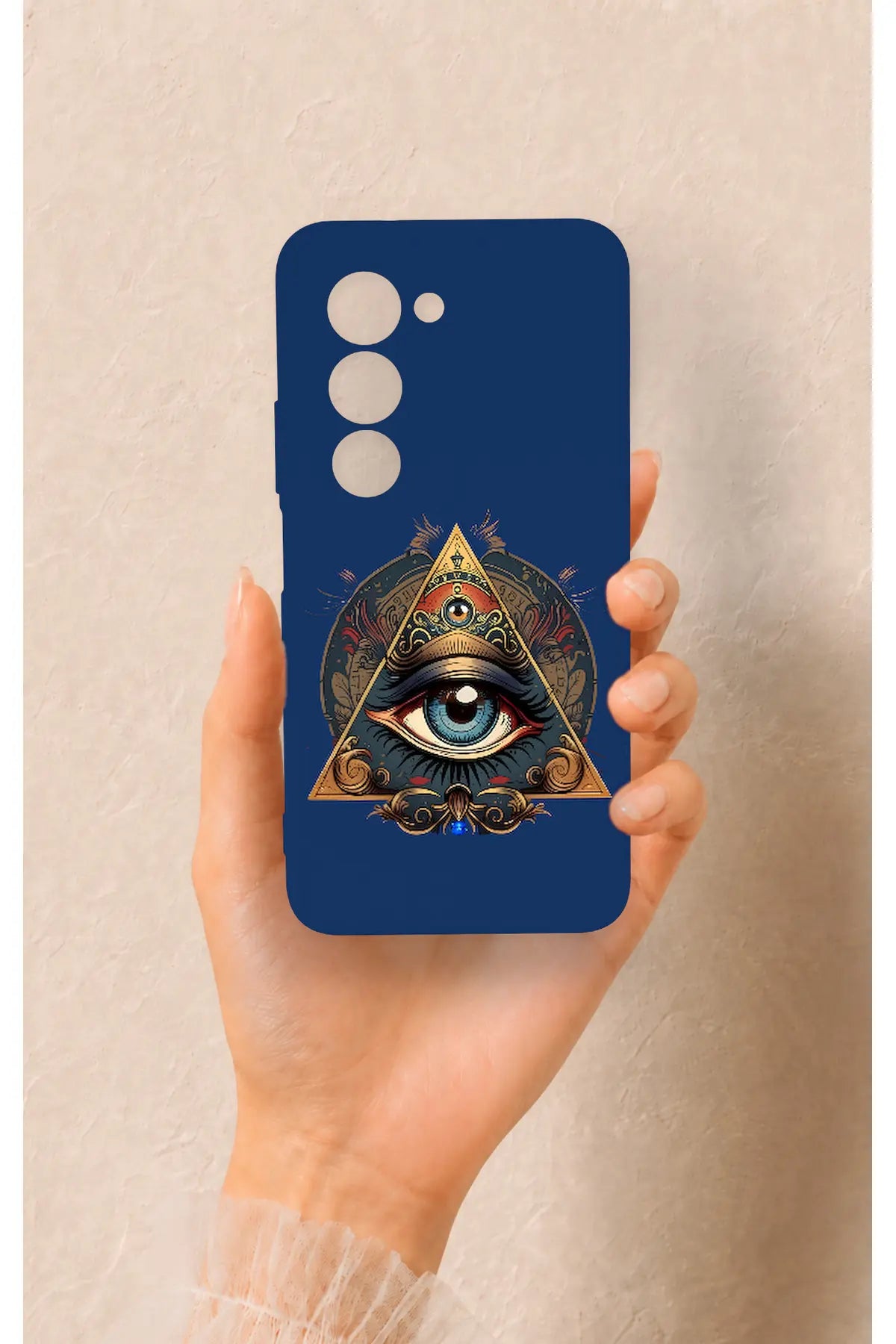 Redmi 15 5G Uyumlu Pyramid Eye Desenli Silikon Kılıf