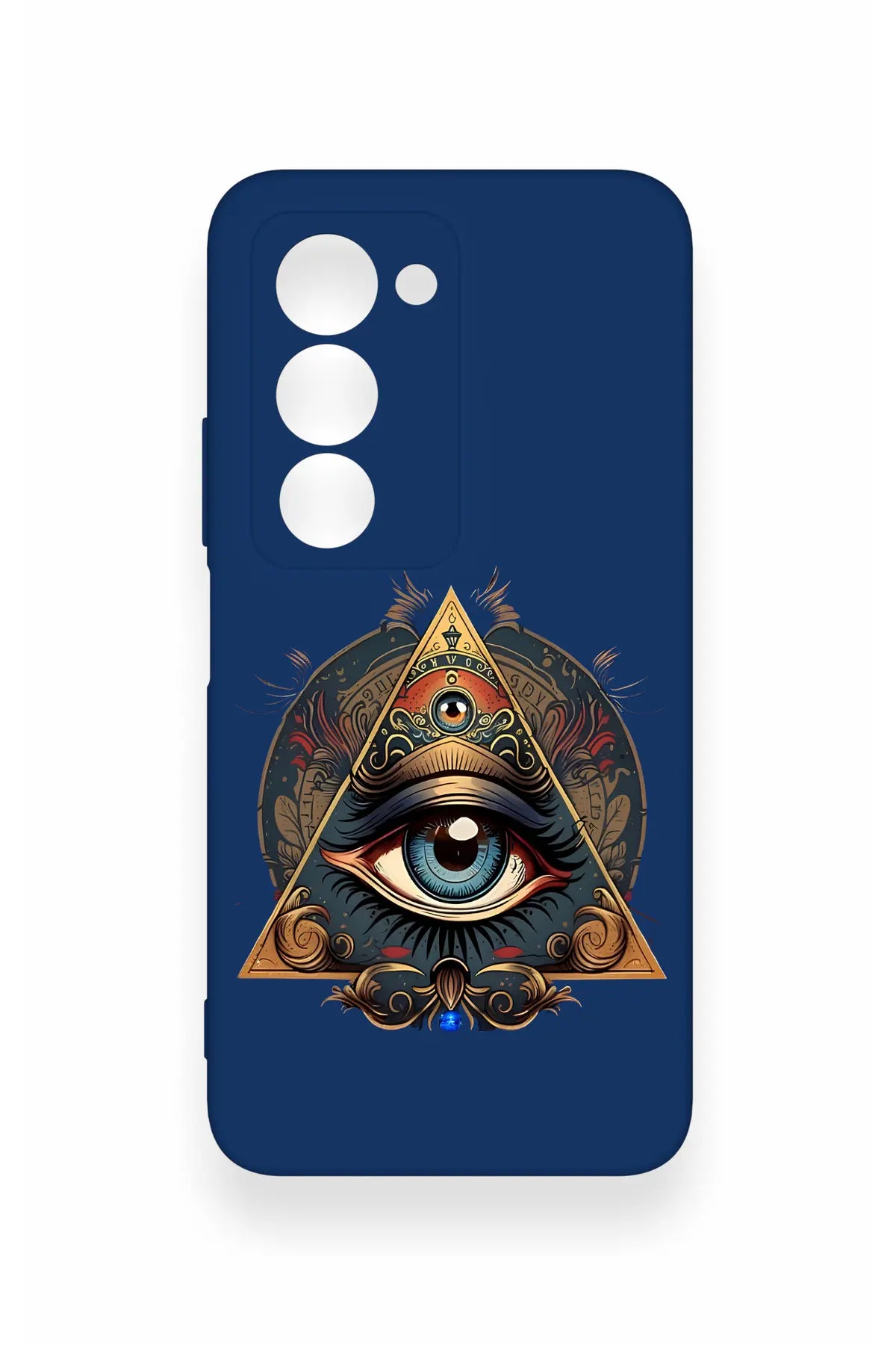 Redmi 15 5G Uyumlu Pyramid Eye Desenli Silikon Kılıf