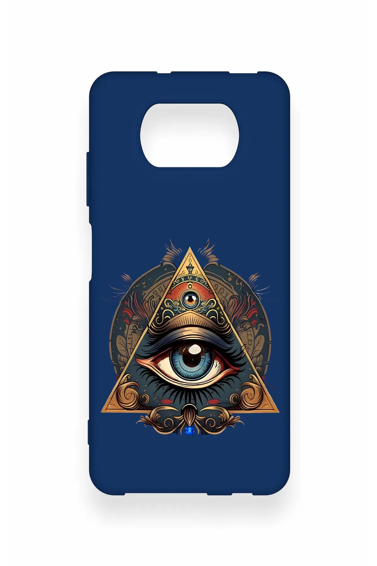 Poco X3 Uyumlu Pyramid Eye Desenli Silikon Kılıf
