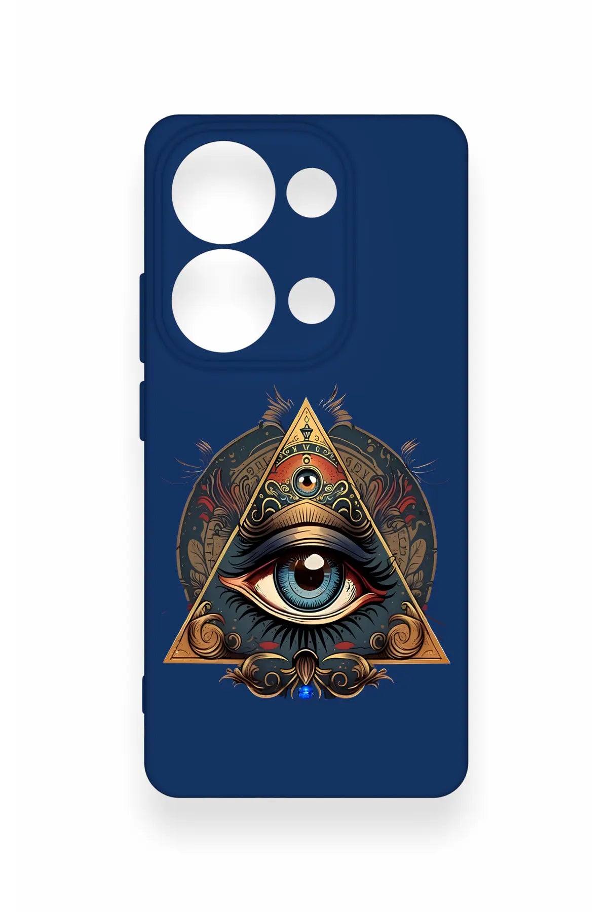 Redmi Note 13 Pro 4G Uyumlu Pyramid Eye Desenli Silikon Kılıf