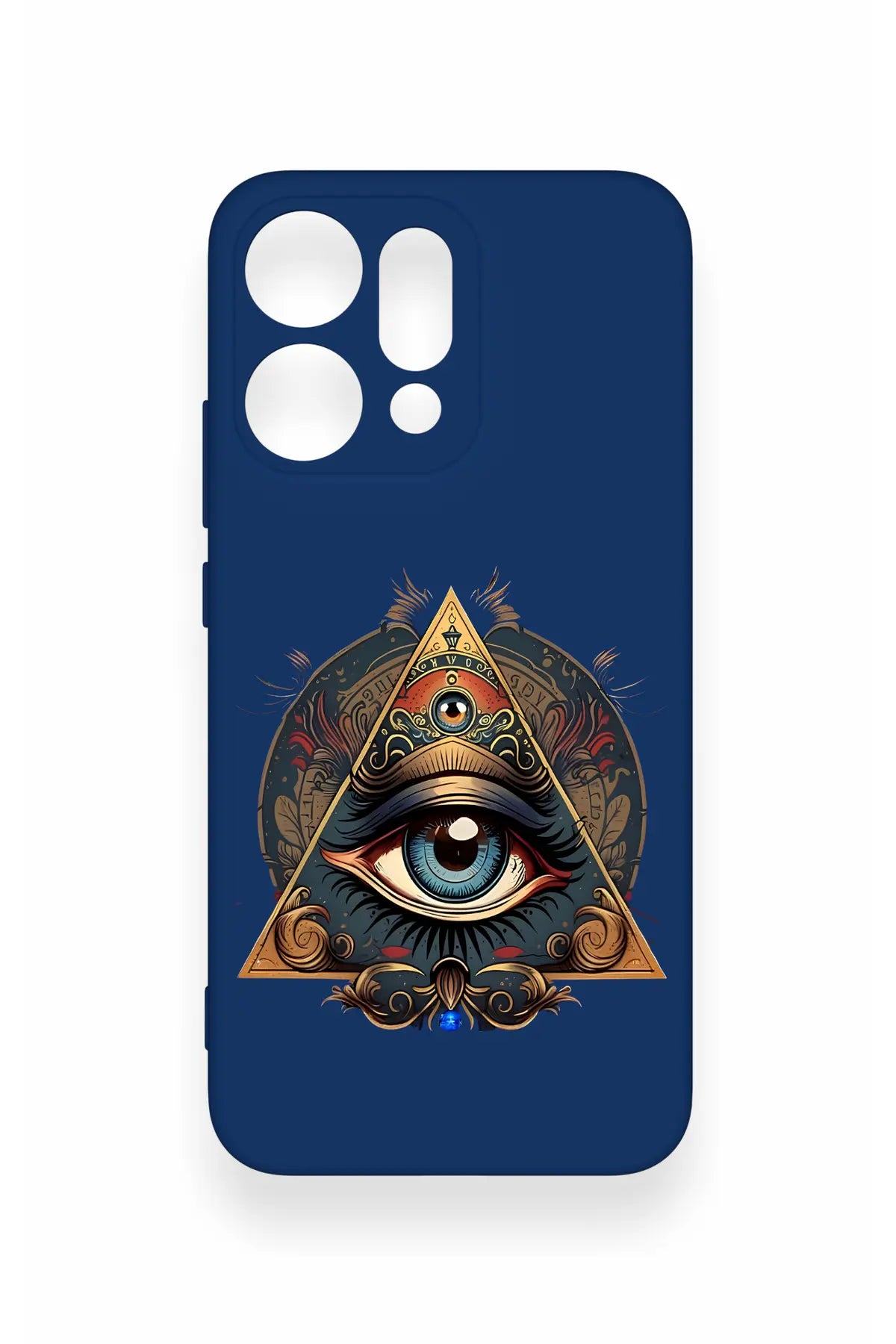 Oppo Reno 14 Uyumlu Pyramid Eye Desenli Silikon Kılıf