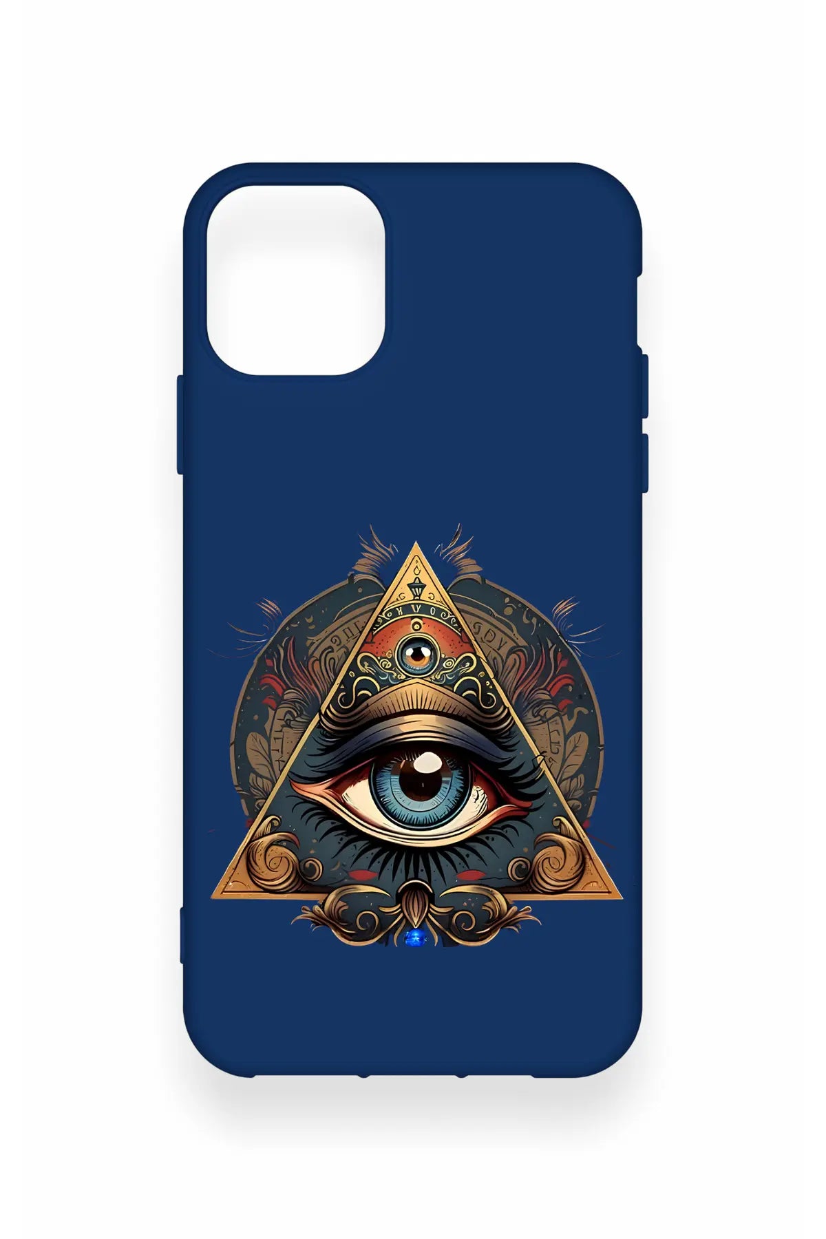 iPhone 11 Pro Max Uyumlu Pyramid Eye Desenli Silikon Kılıf