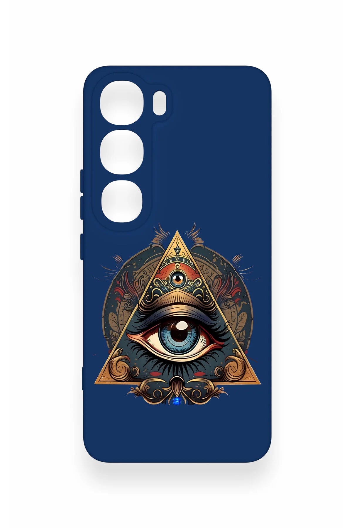 Vivo V40 Lite 5G Uyumlu Pyramid Eye Desenli Silikon Kılıf