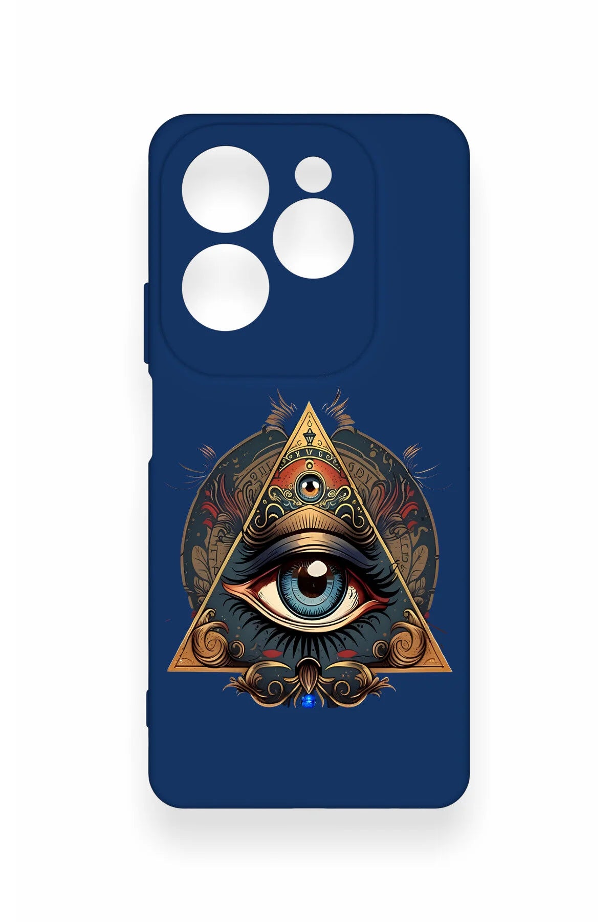 Infinix Hot 40 Pro Uyumlu Pyramid Eye Desenli Silikon Kılıf