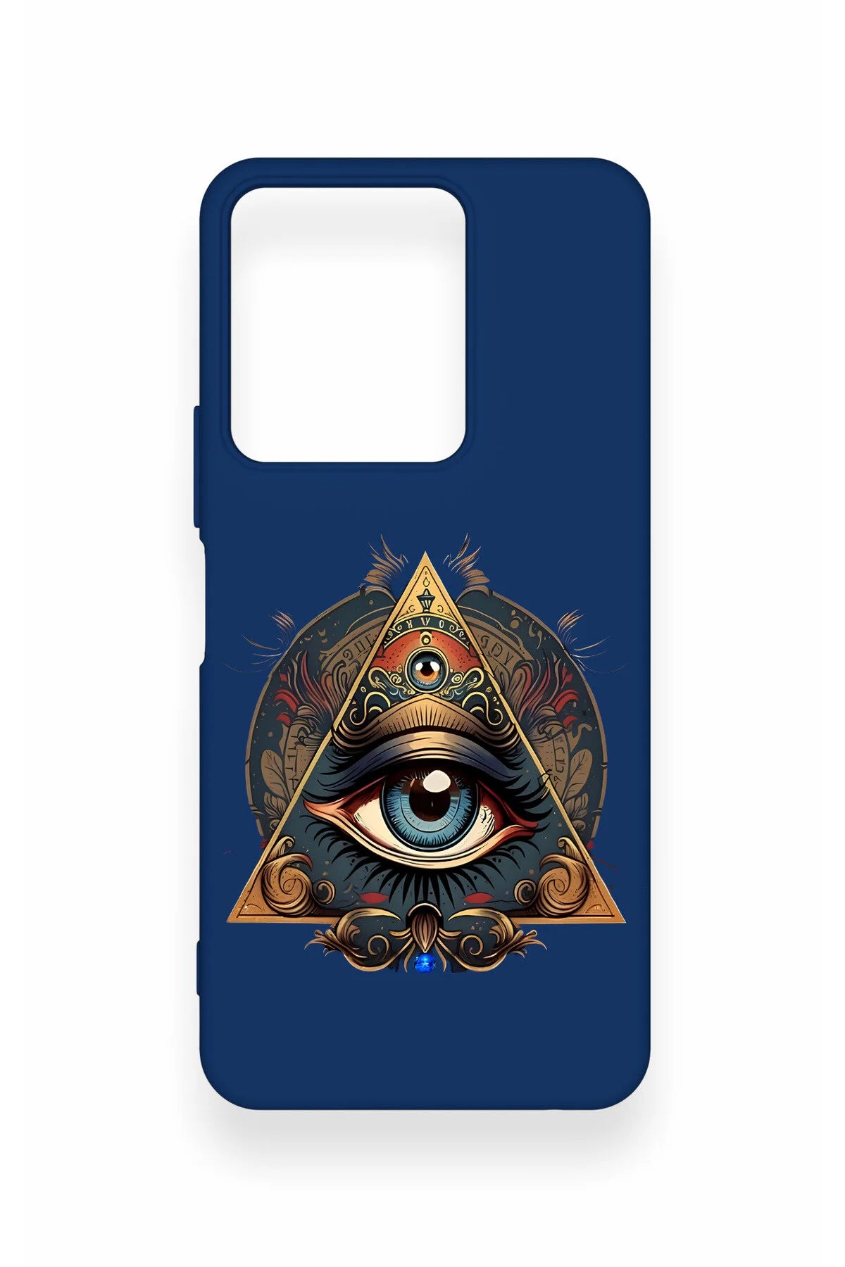 Vivo Y35 Uyumlu Pyramid Eye Desenli Silikon Kılıf