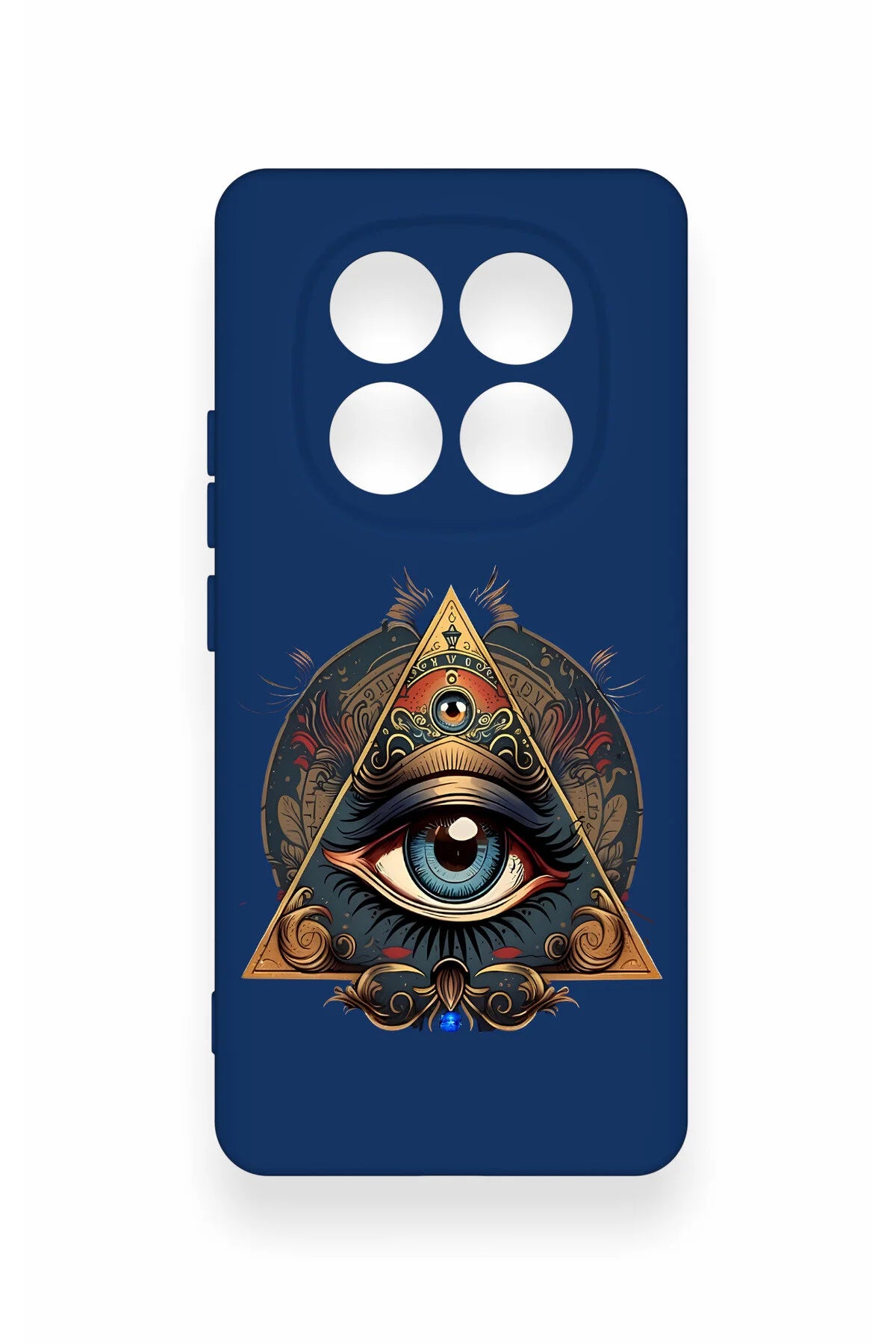 Redmi Note 14 Pro 5G Uyumlu Pyramid Eye Desenli Silikon Kılıf