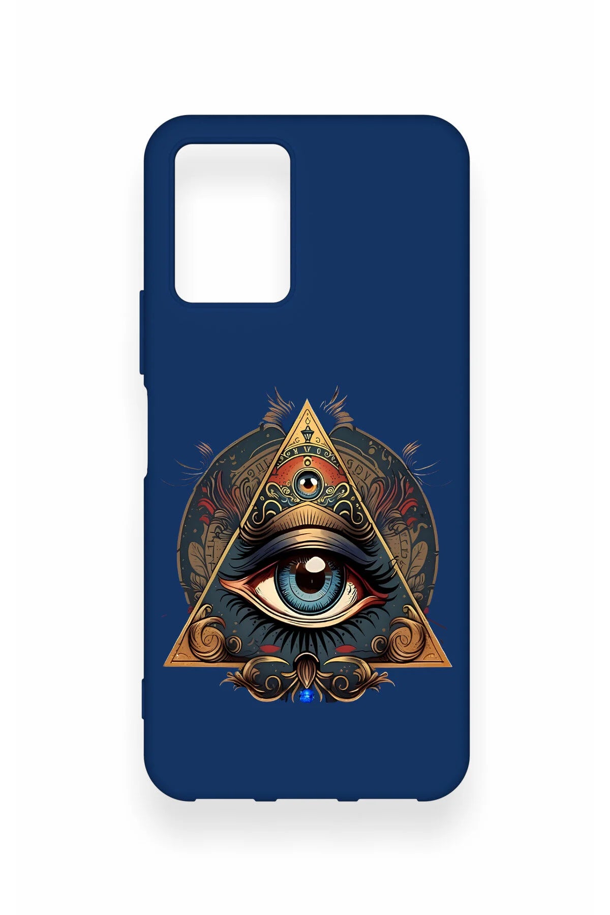Vivo Y21S Uyumlu Pyramid Eye Desenli Silikon Kılıf