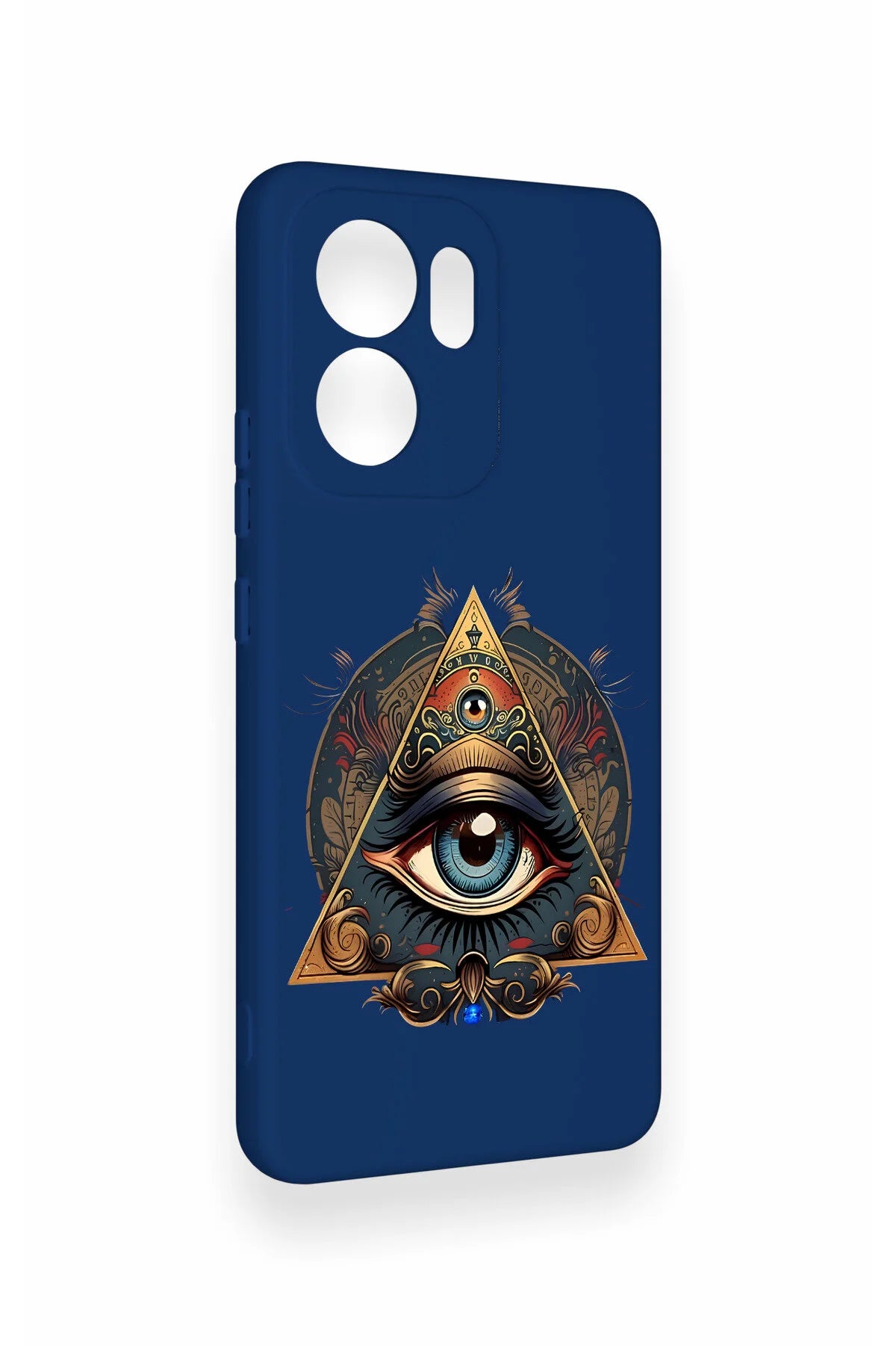 Oppo Reno 13F Uyumlu Pyramid Eye Desenli Silikon Kılıf