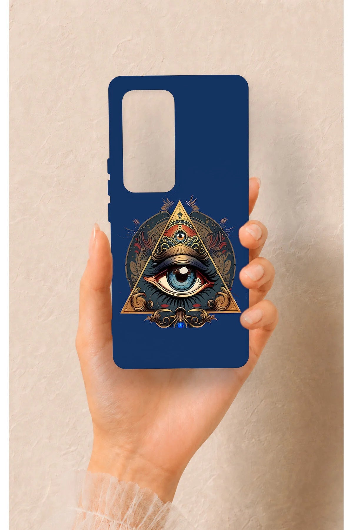 Vivo V30 Uyumlu Pyramid Eye Desenli Silikon Kılıf
