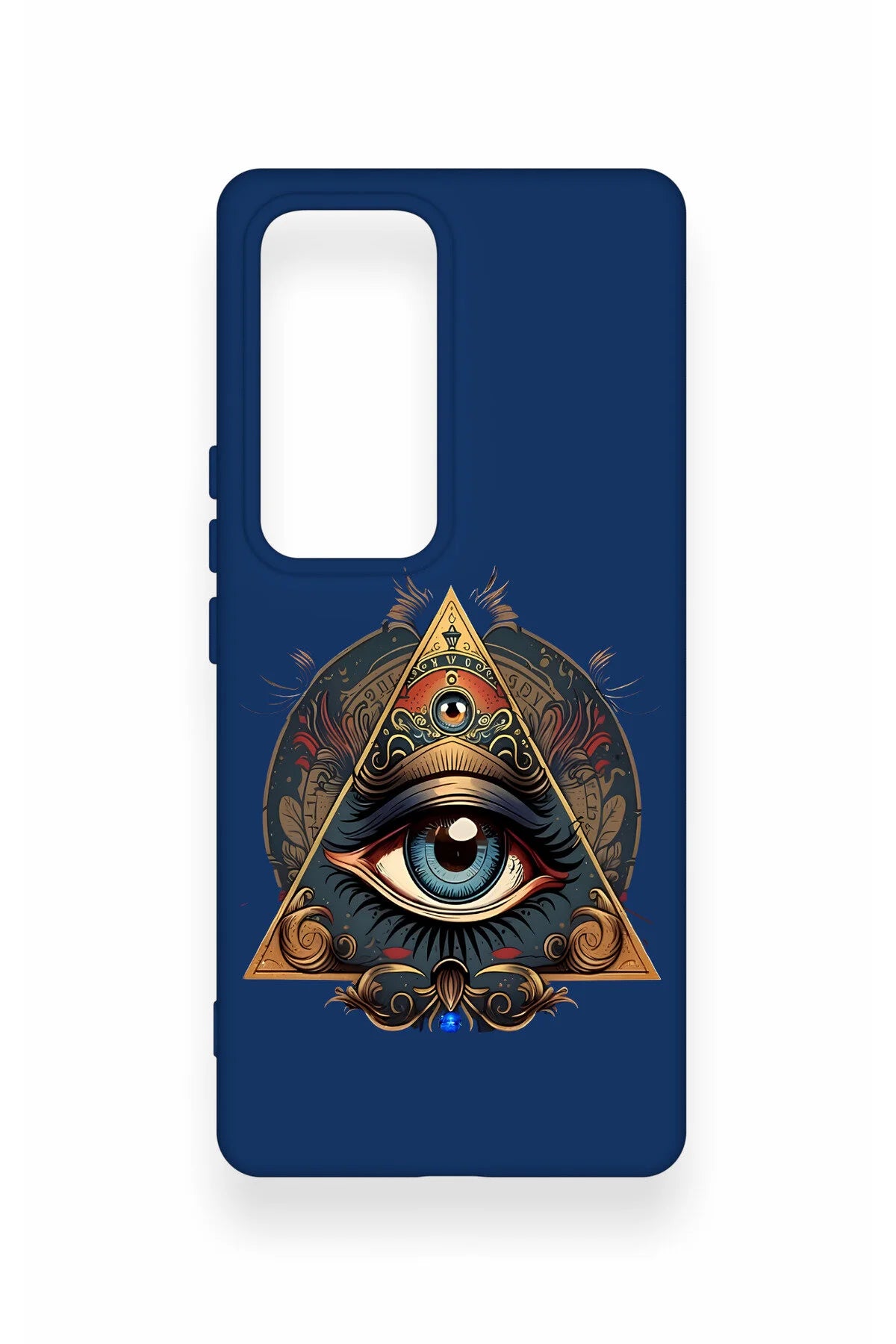 Vivo V30 Uyumlu Pyramid Eye Desenli Silikon Kılıf